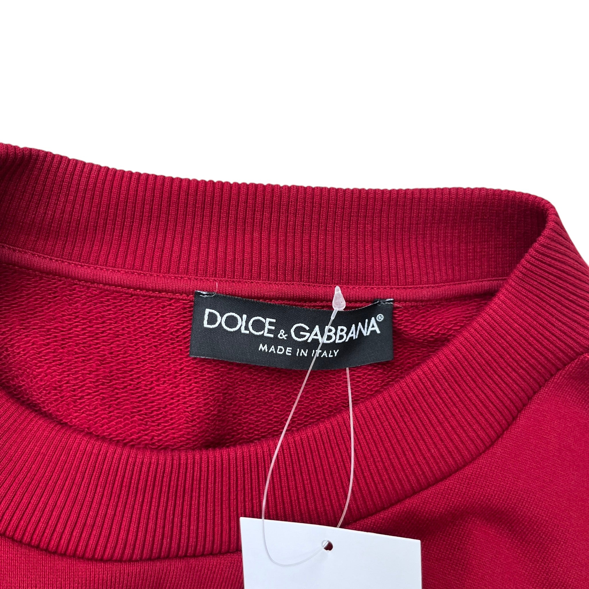 Men's Tape Logo Sweatshirt Red Size IT 50 / UK L