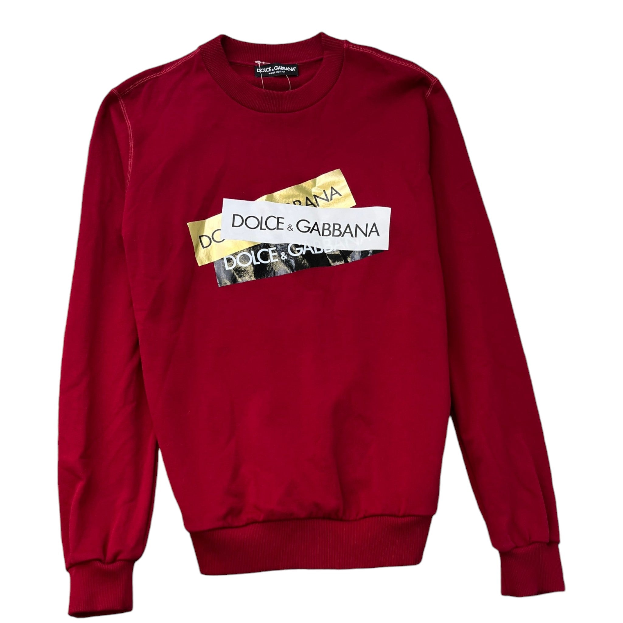 Men's Tape Logo Sweatshirt Red Size IT 50 / UK L