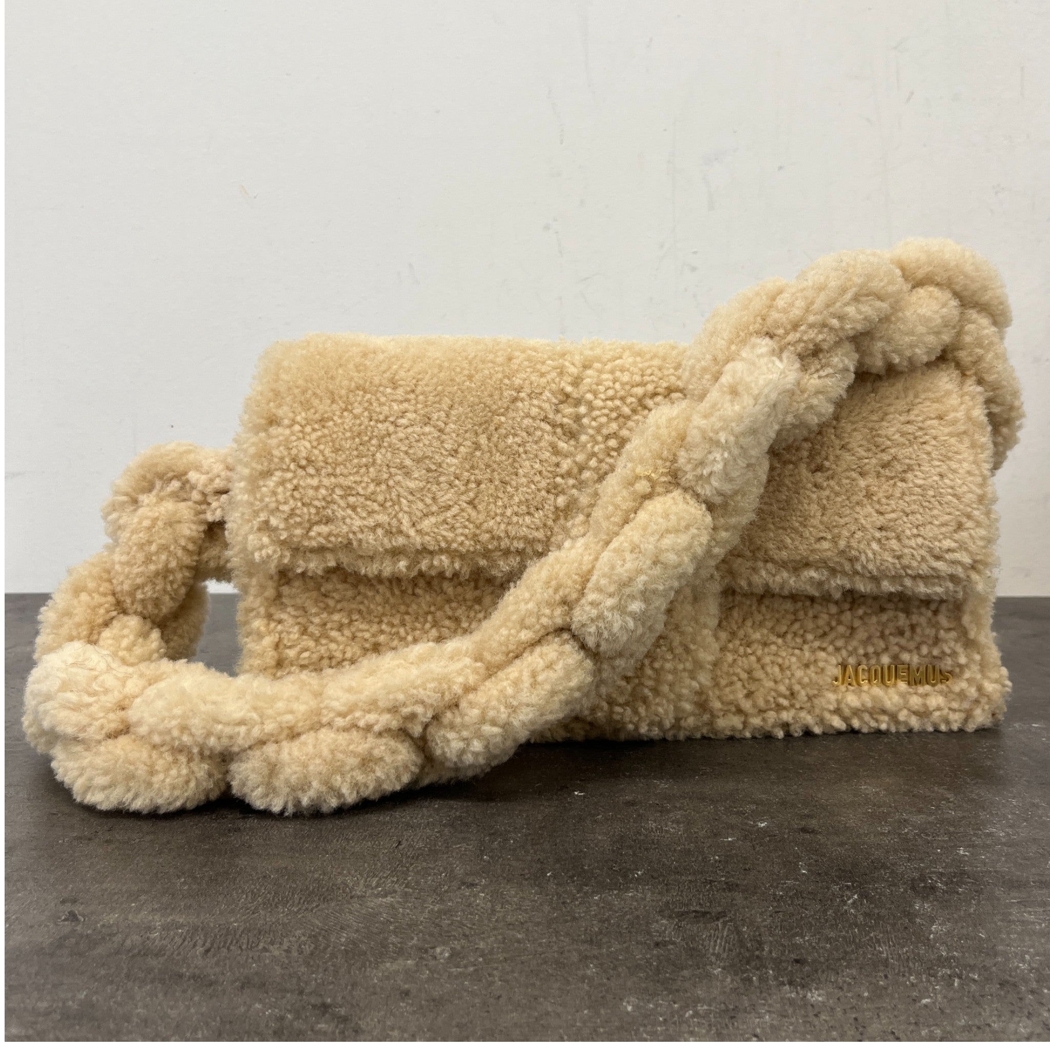 Women's Le Bambidou Shearling Bag Beige