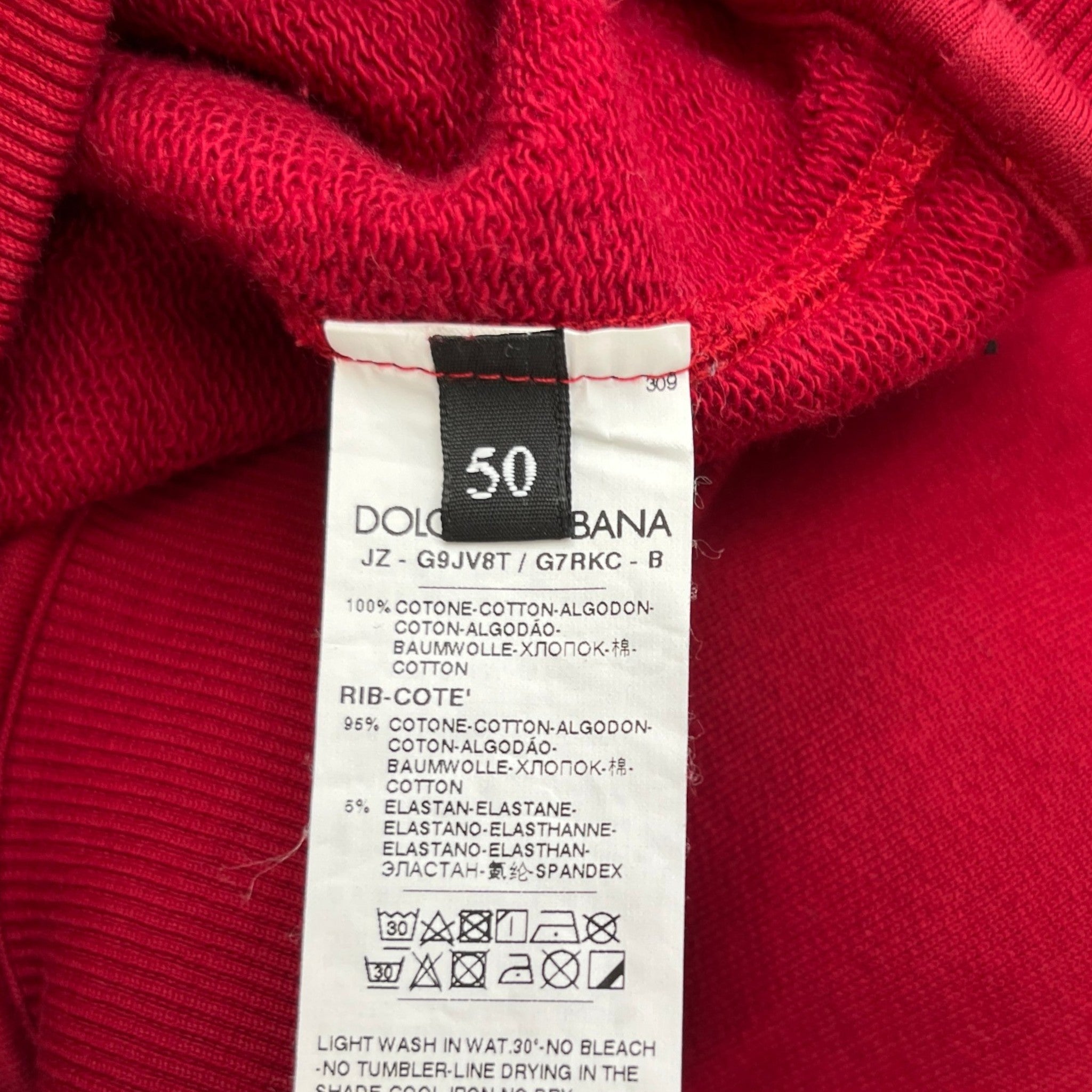 Men's Tape Logo Sweatshirt Red Size IT 50 / UK L