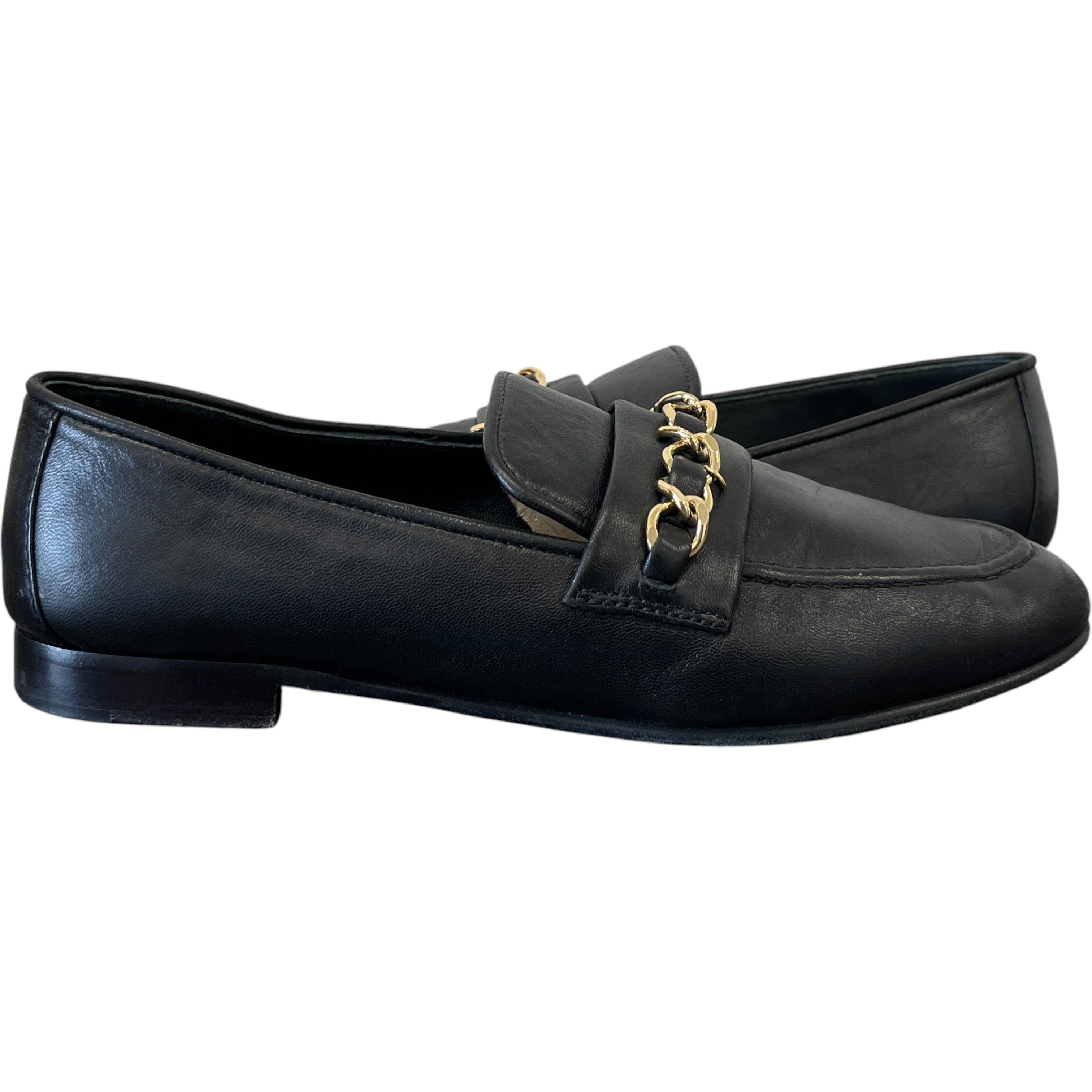 Women's Chain Cc Logo Charm Loafers Black Size EU 36.5 / UK 3.5