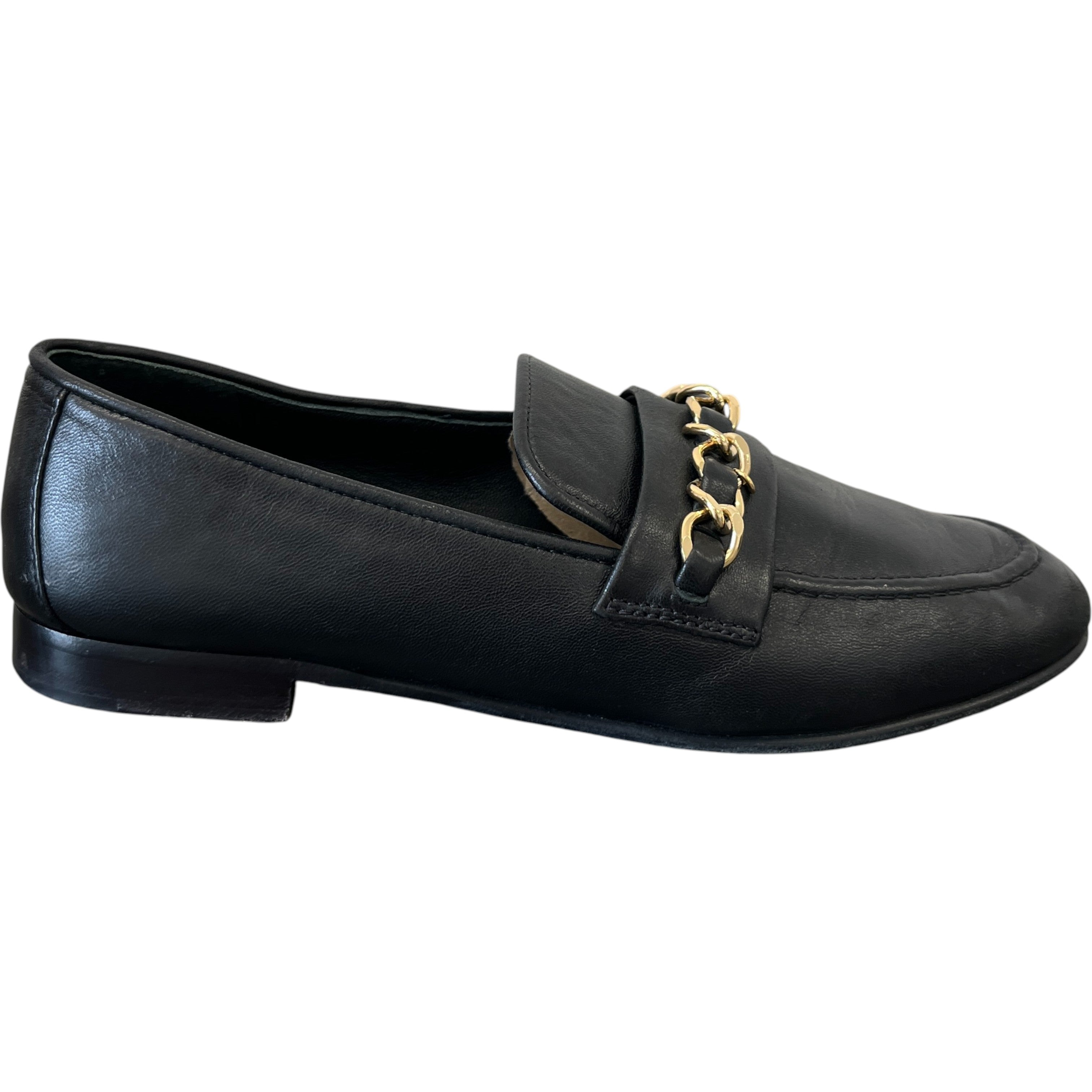 Women's Chain Cc Logo Charm Loafers Black Size EU 36.5 / UK 3.5