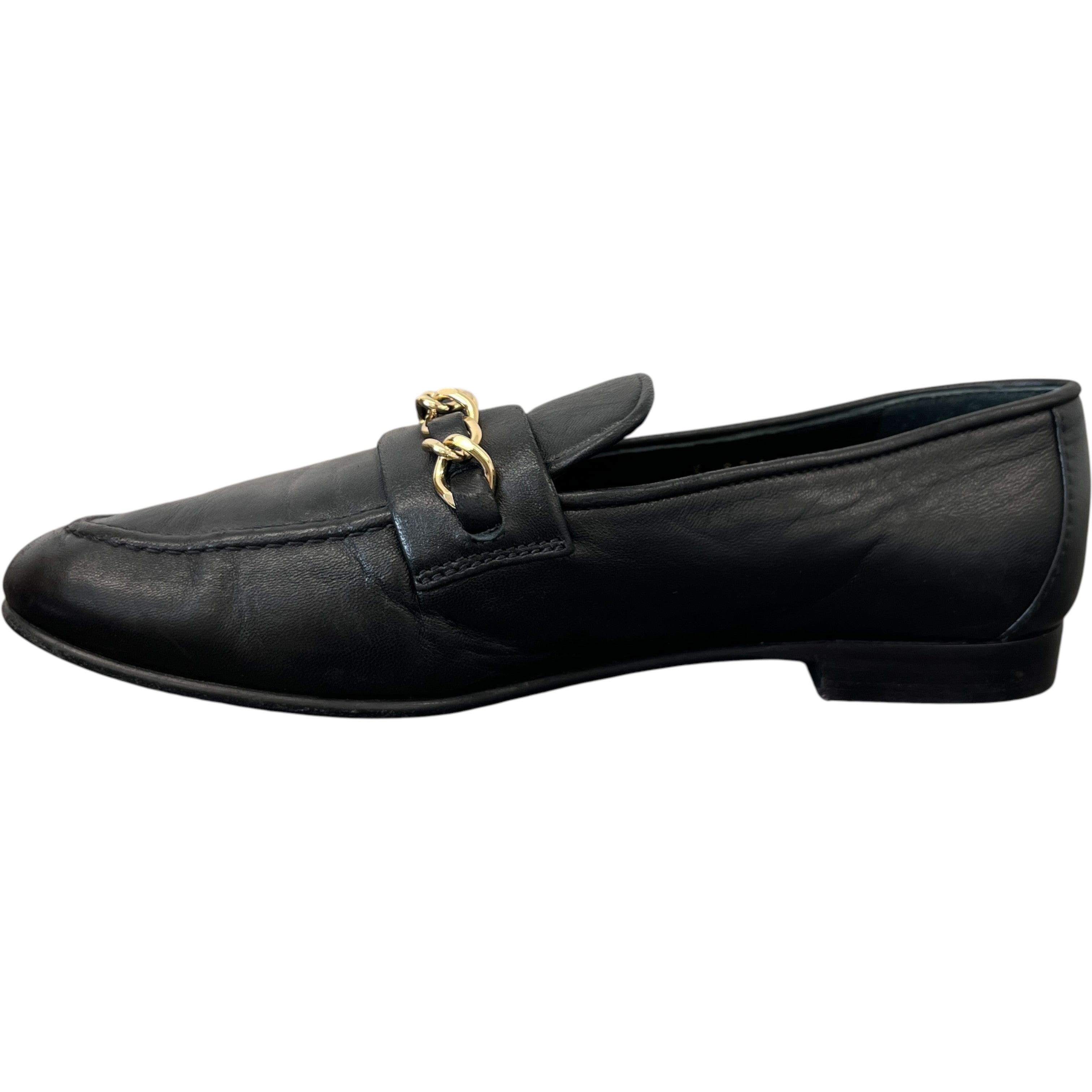 Women's Chain Cc Logo Charm Loafers Black Size EU 36.5 / UK 3.5