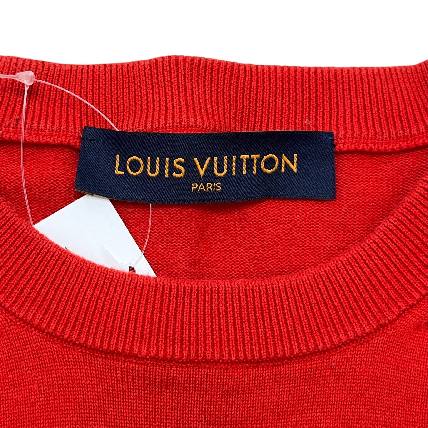 Men's Knitted Logo T-Shirt Red Size M