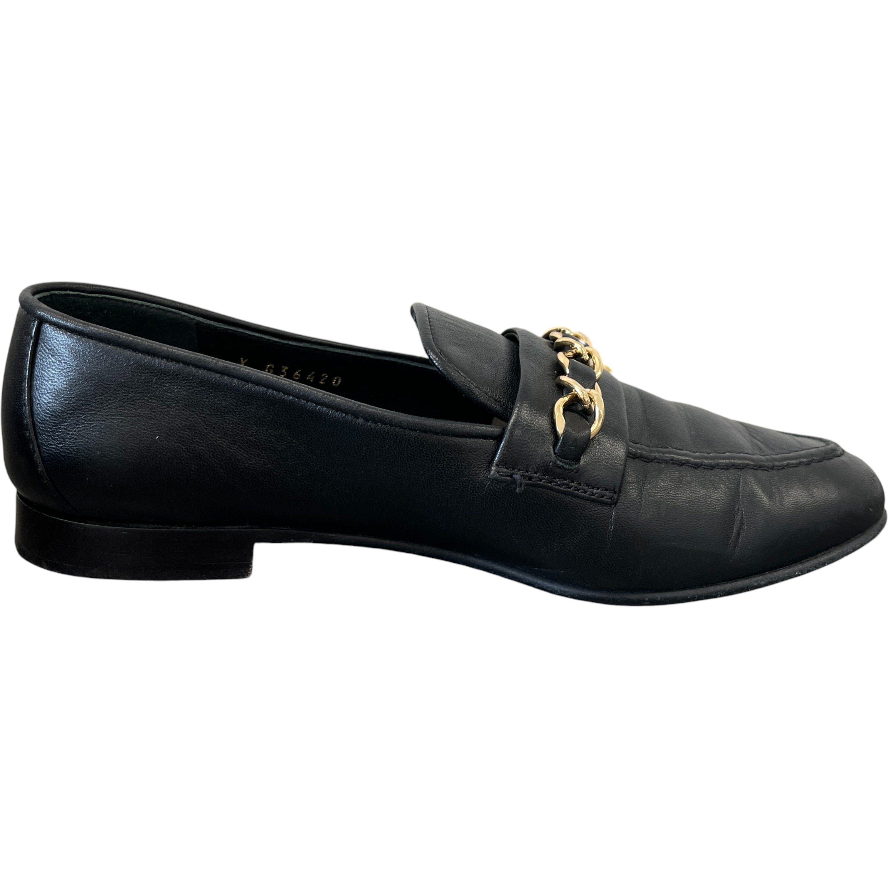 Women's Chain Cc Logo Charm Loafers Black Size EU 36.5 / UK 3.5