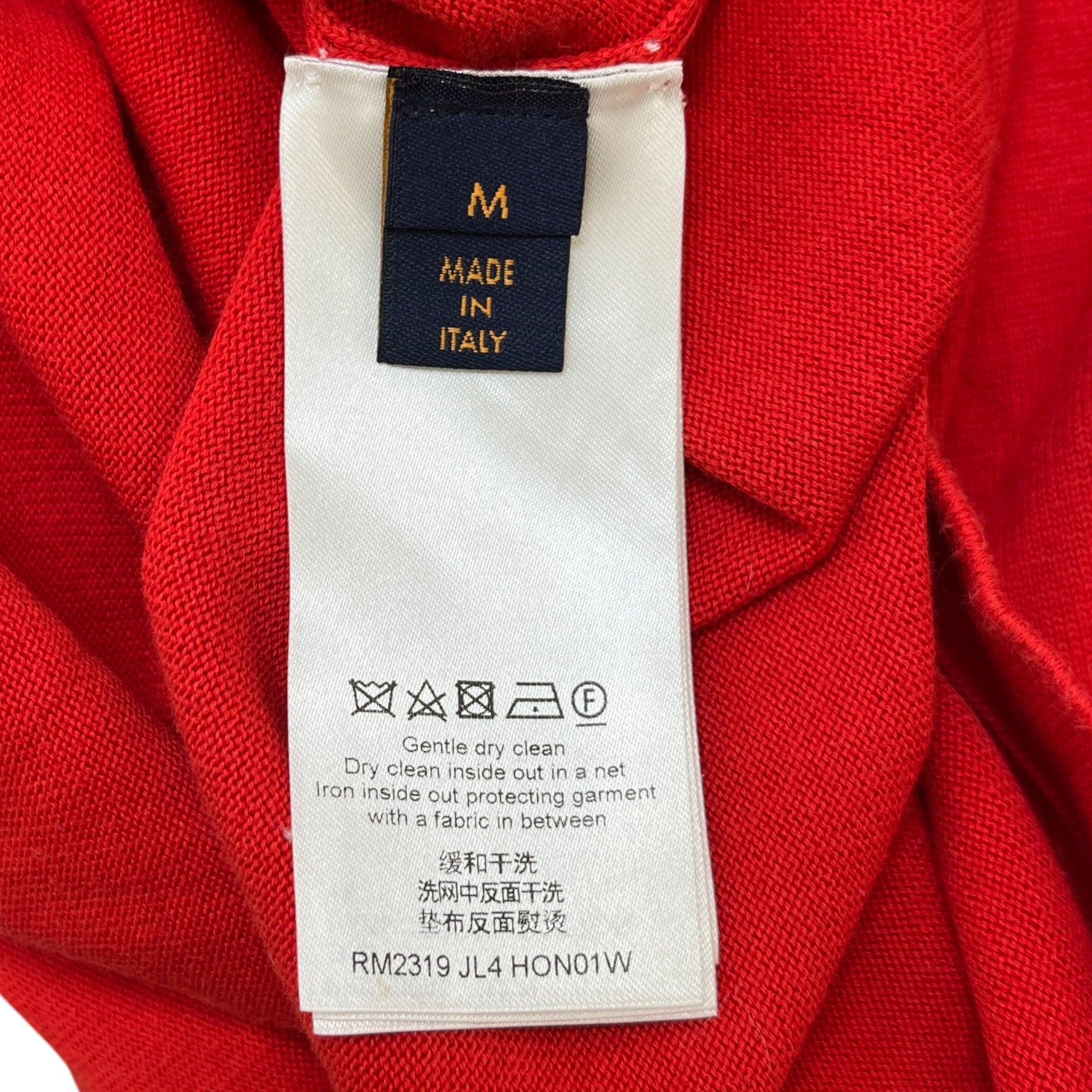 Men's Knitted Logo T-Shirt Red Size M