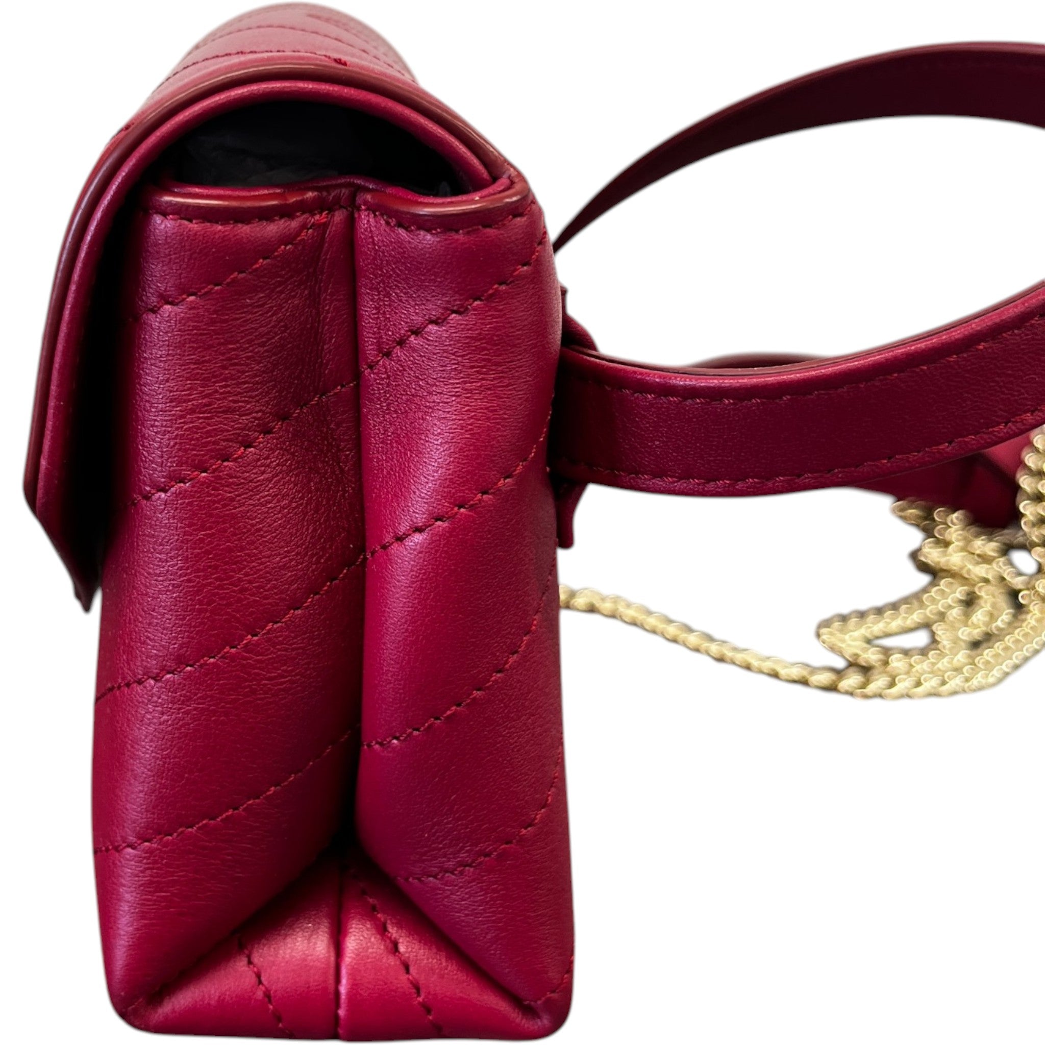 Women's Coco Chevron Flap Bag Red