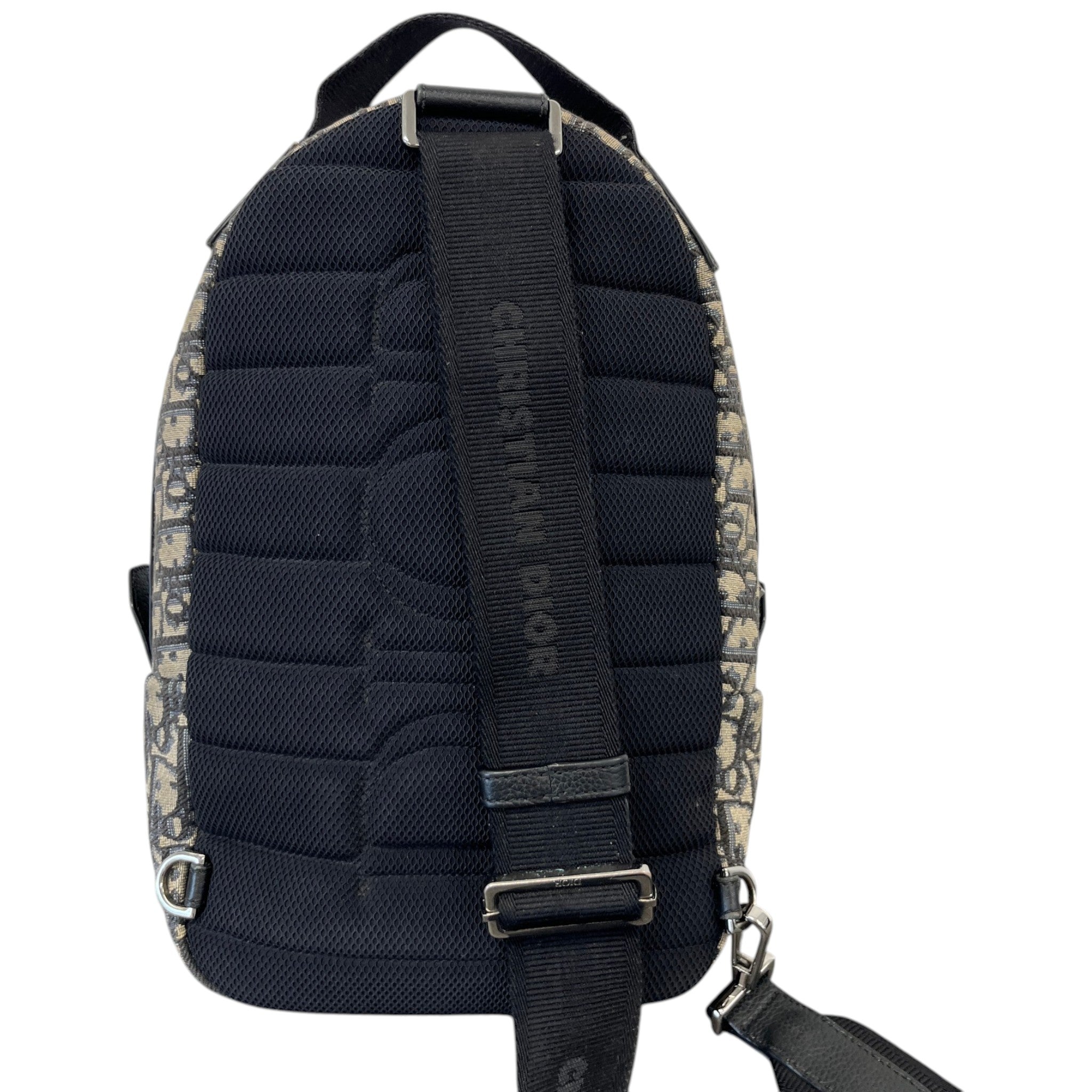Men's Jacquard Rider Sling Bag Black