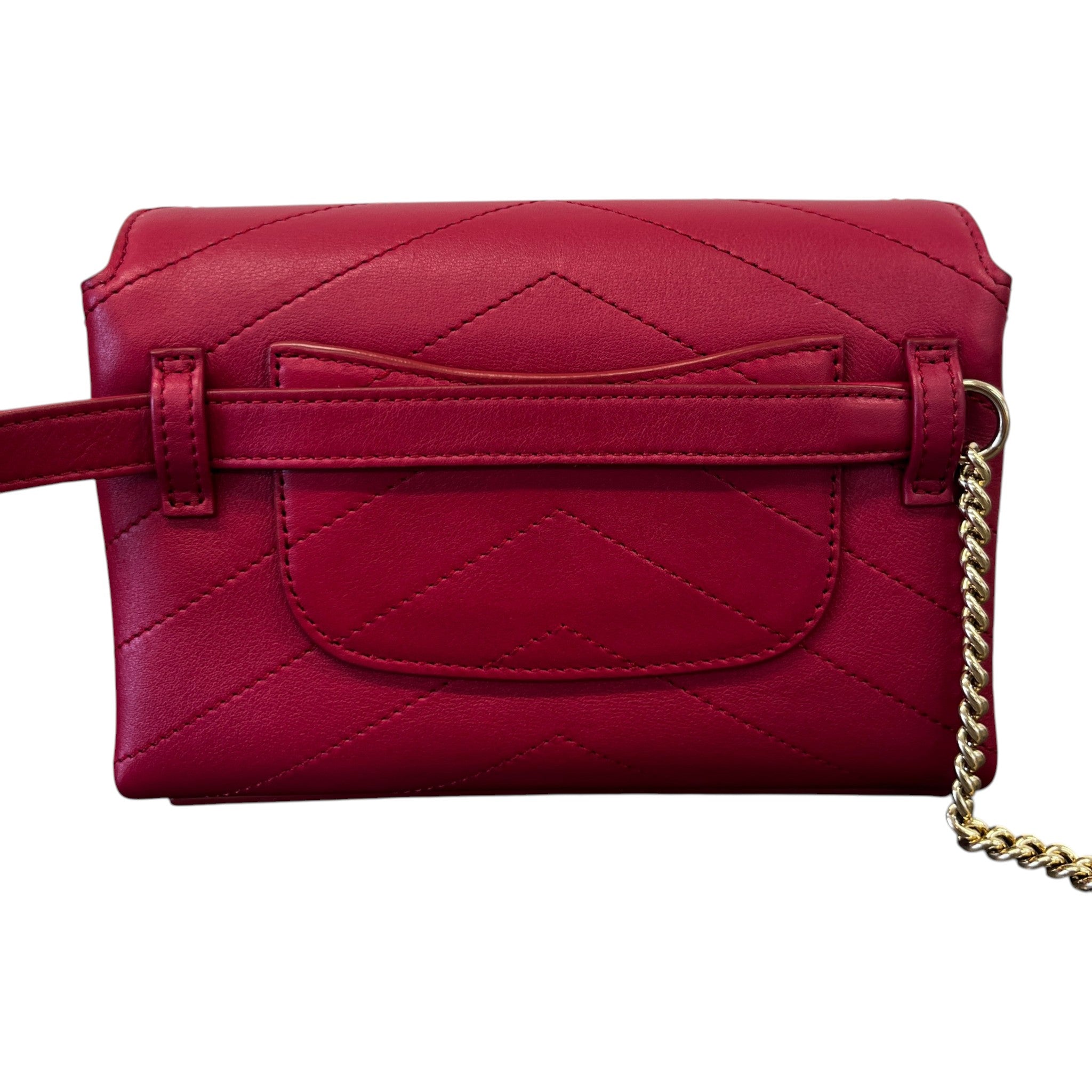 Women's Coco Chevron Flap Bag Red