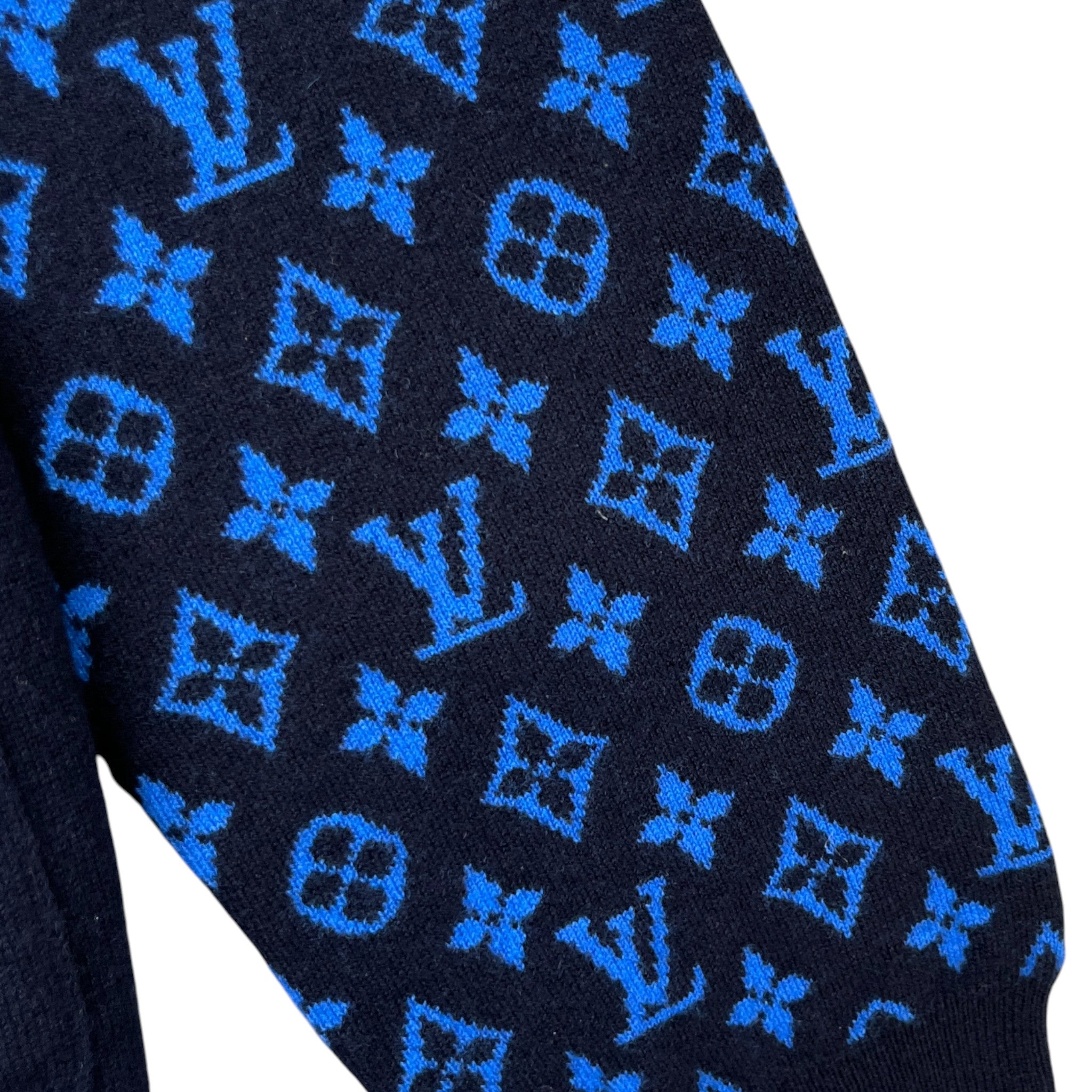 Men's Monogram Mix Cardigan Cardigan Navy Size S