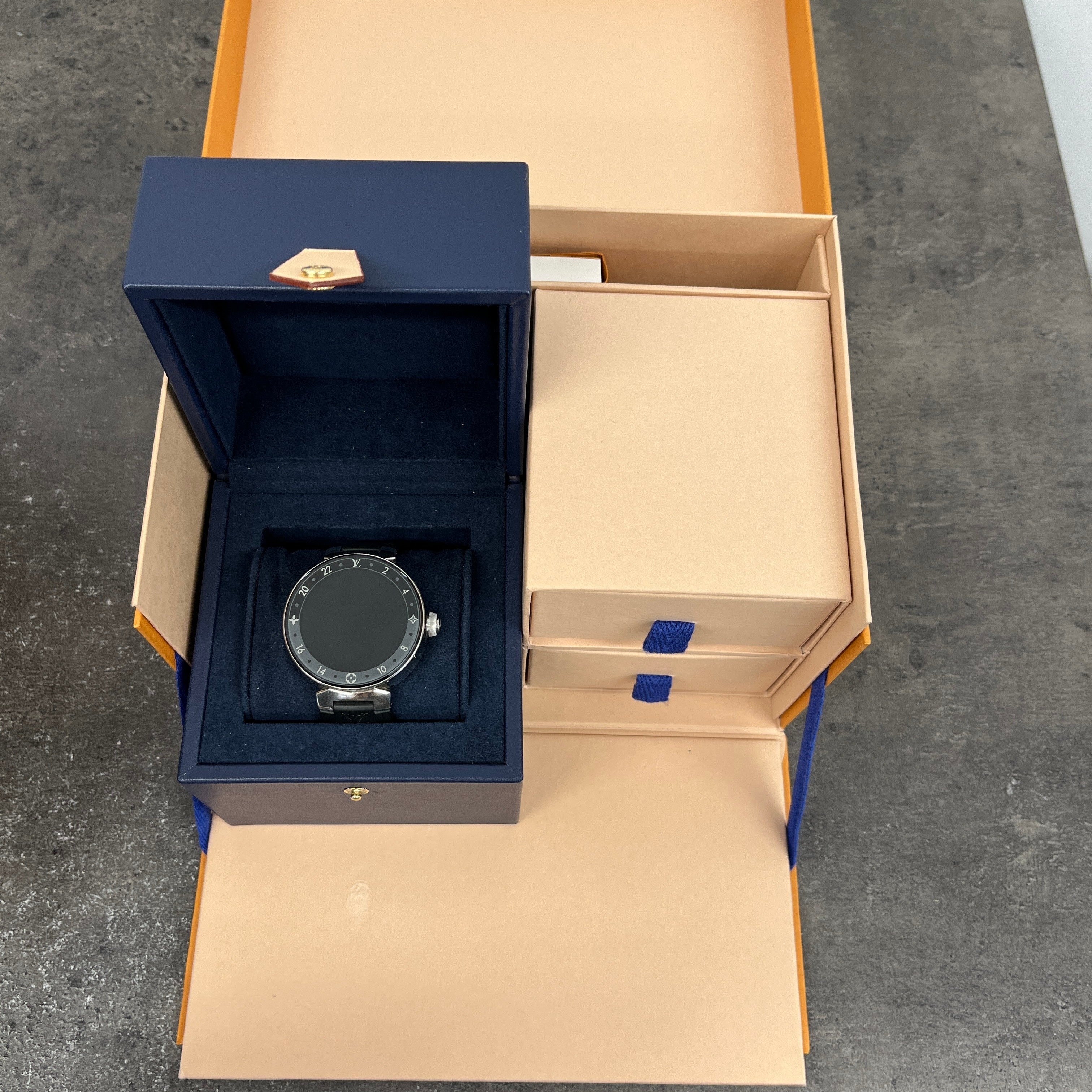 Men's Tambour Horizon Light Up Connected Watch Black
