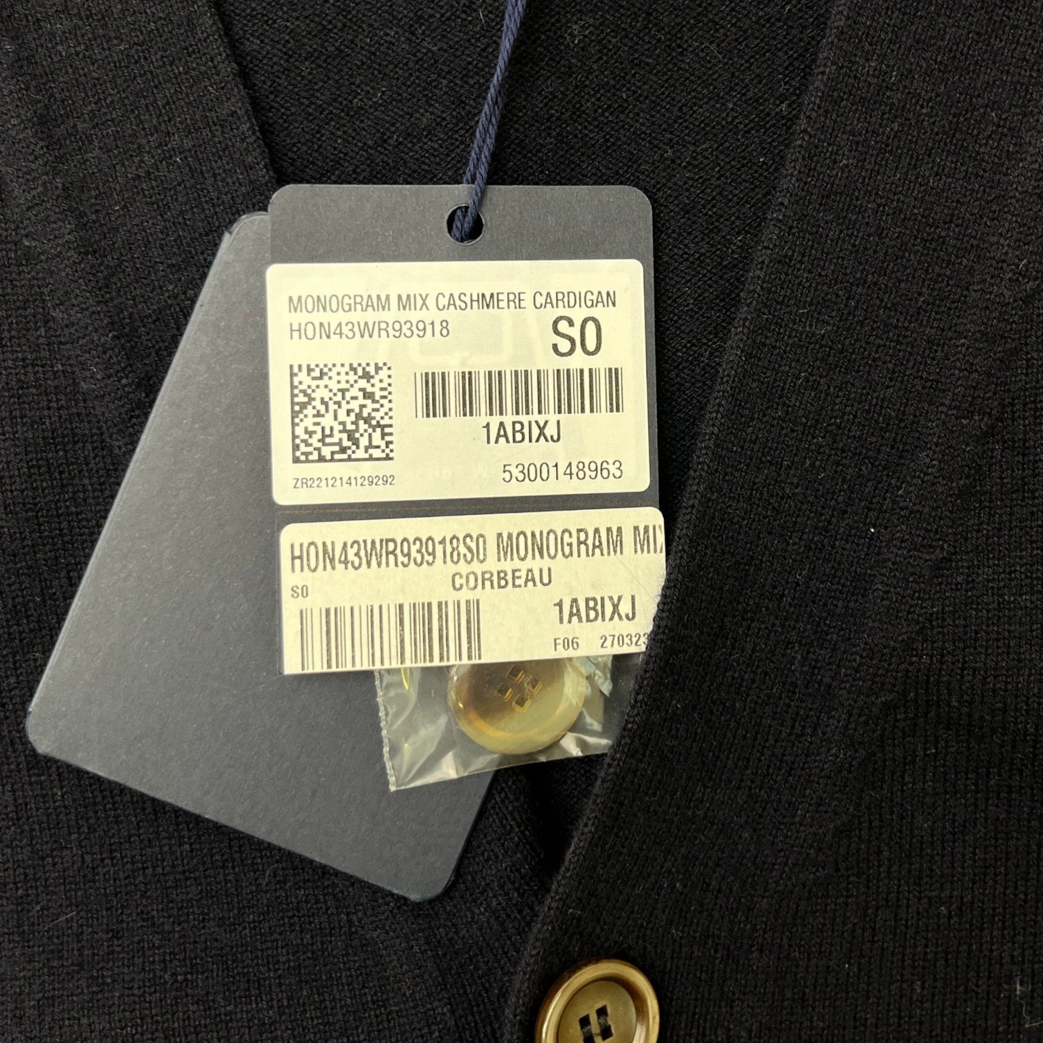 Men's Monogram Mix Cardigan Cardigan Navy Size S