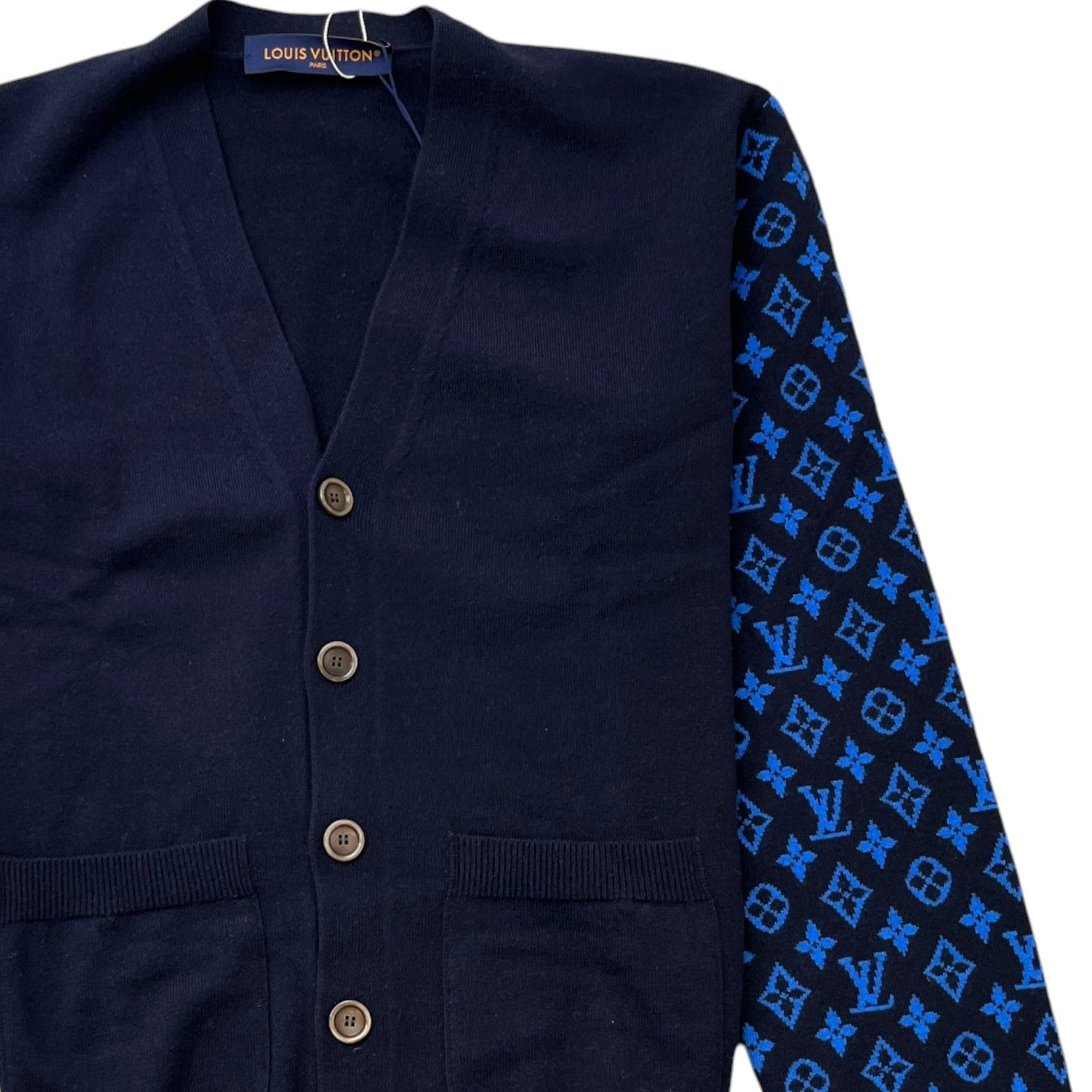 Men's Monogram Mix Cardigan Cardigan Navy Size S