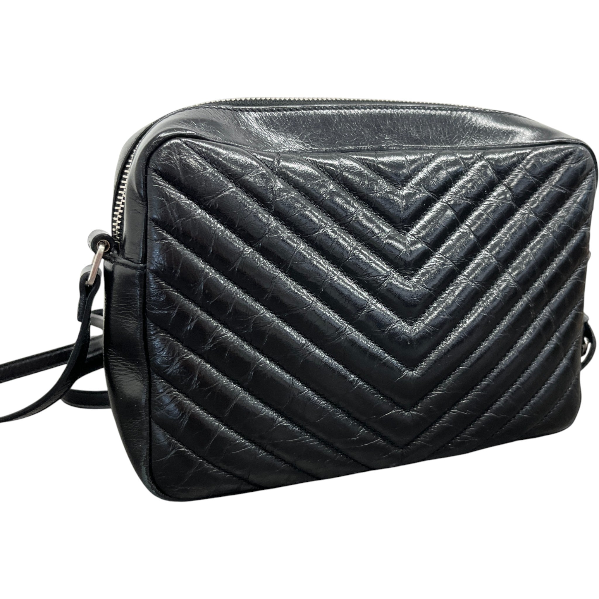 Women's Lou Matelasse Camera Handbag Black