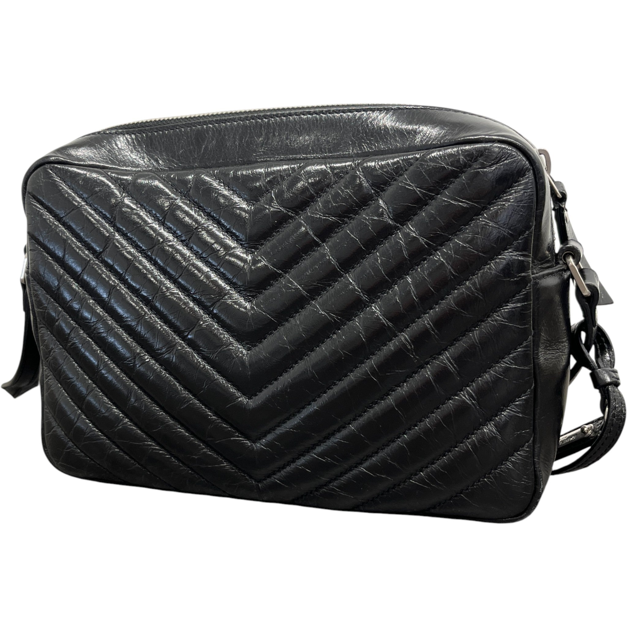 Women's Lou Matelasse Camera Handbag Black
