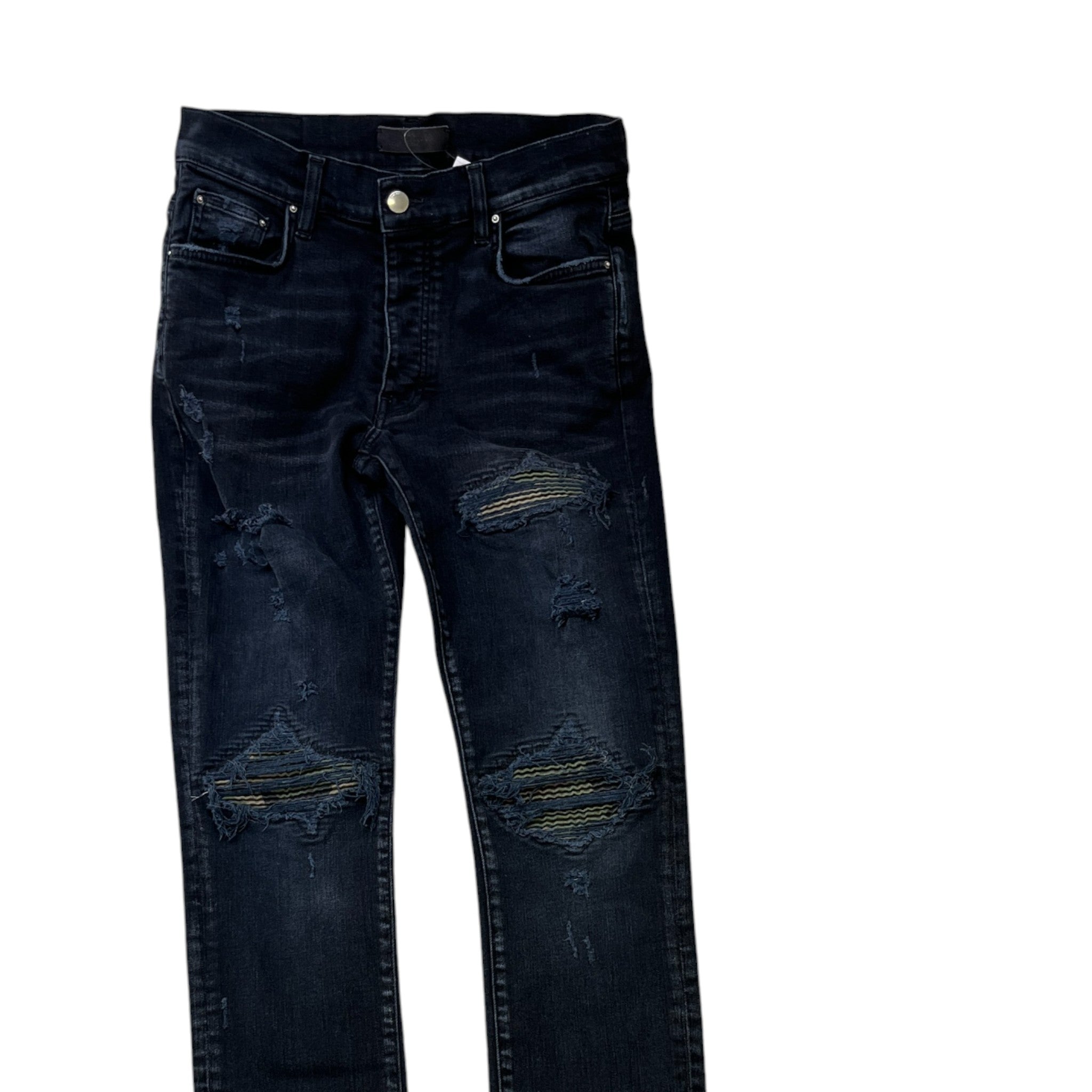 Men's Mx1 Distressed Jeans Black Size Waist 30"