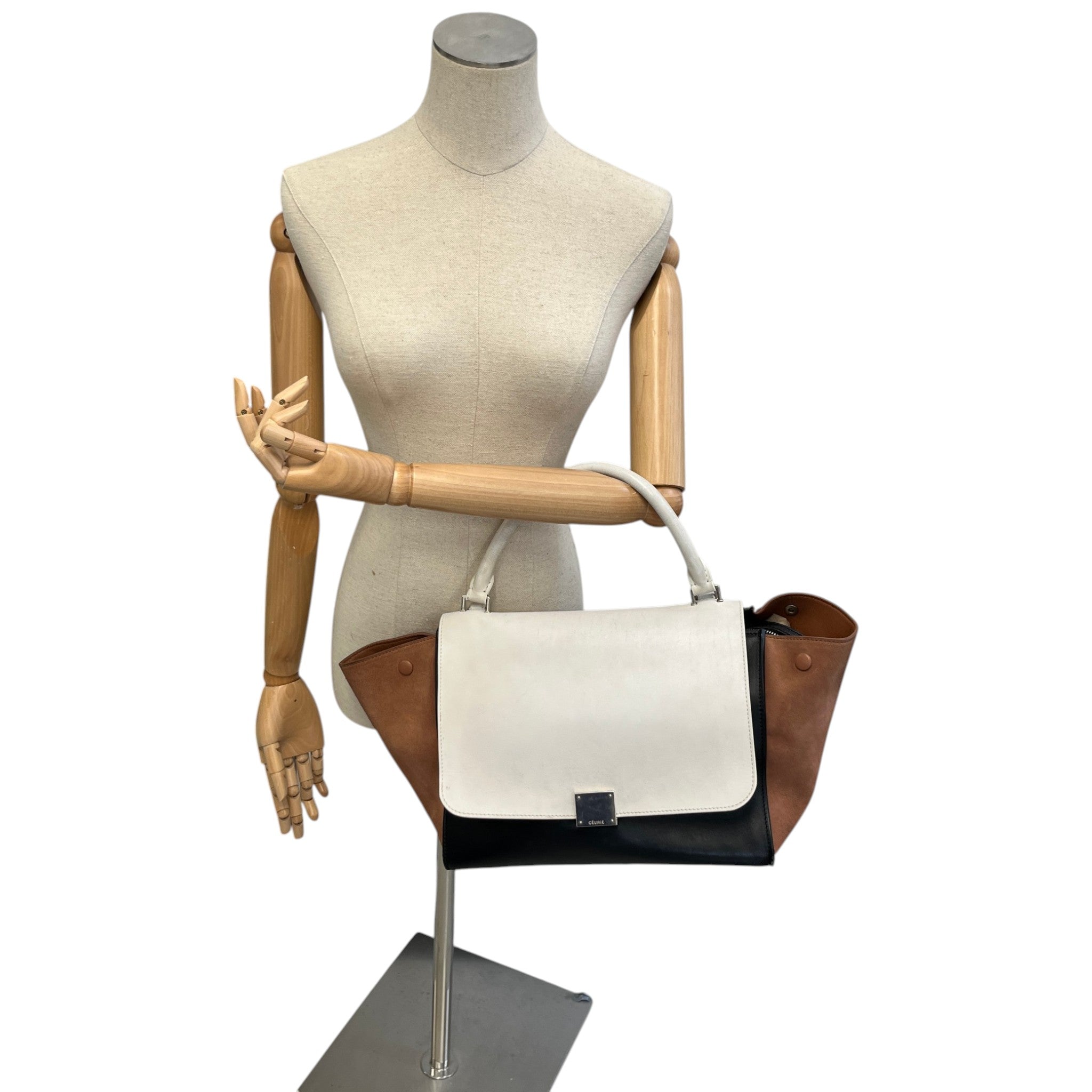 Women's Trapeze Handbag Cream