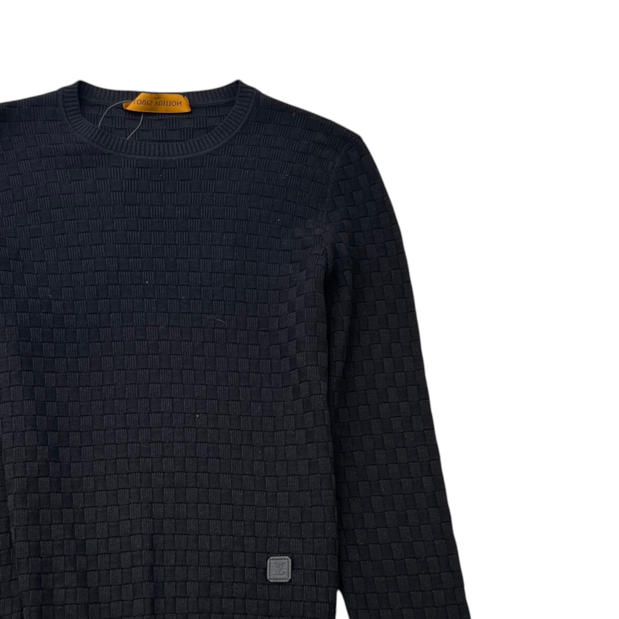 Men's Damier Signature Crewneck Jumper Black Size S