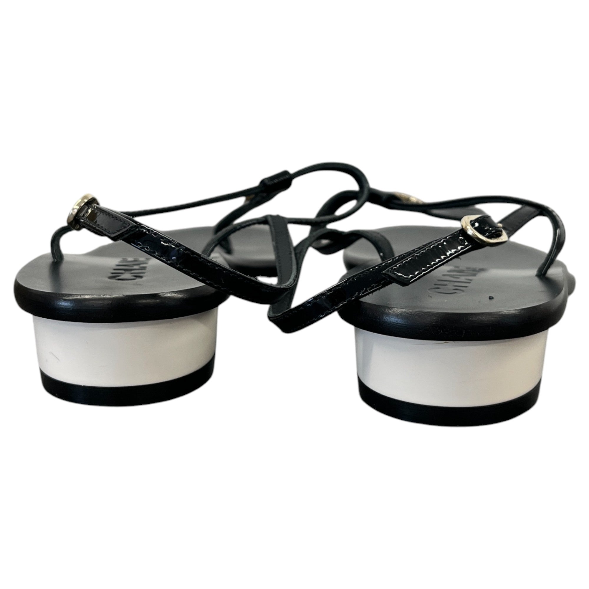 Women's Cc Logo Ankle Strap Sandals Black Size EU 36 / UK 3