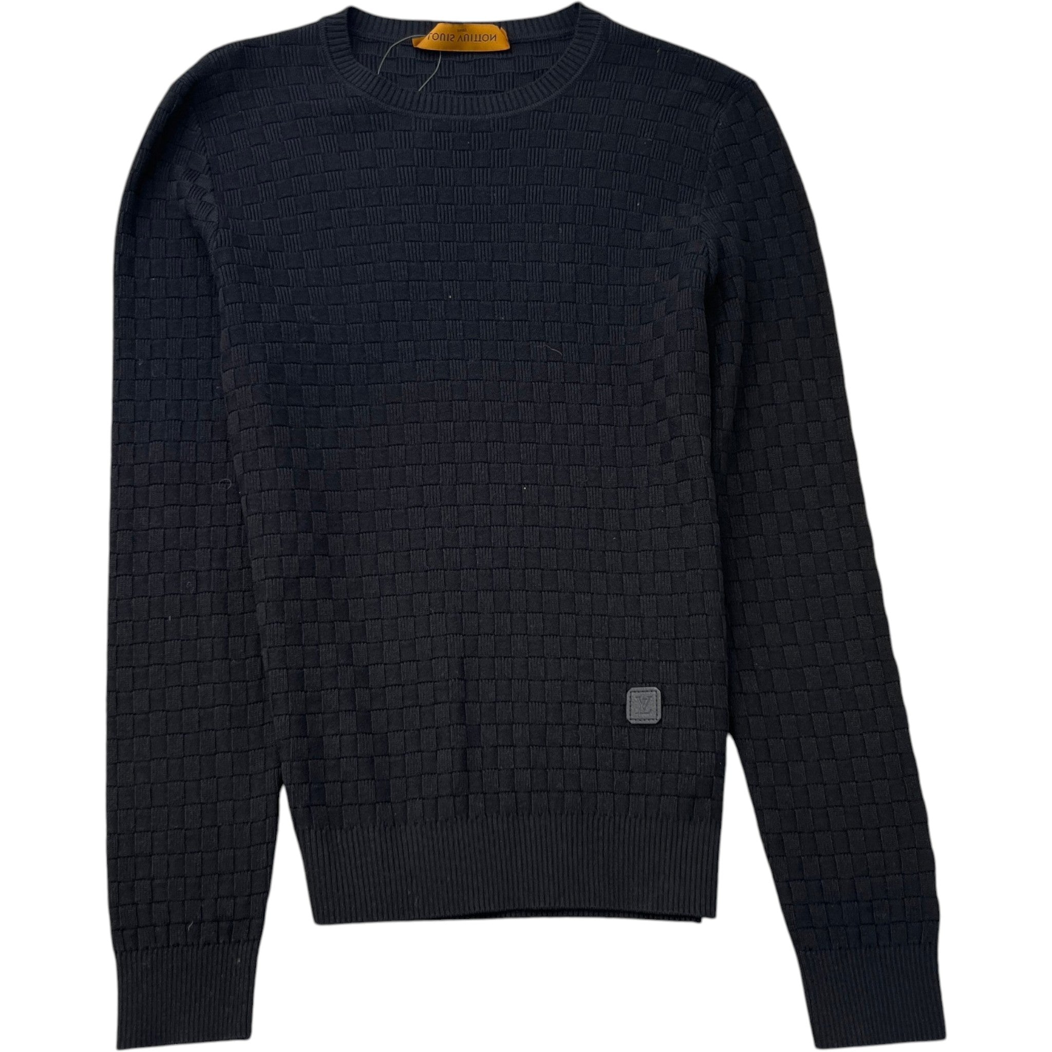 Men's Damier Signature Crewneck Jumper Black Size S