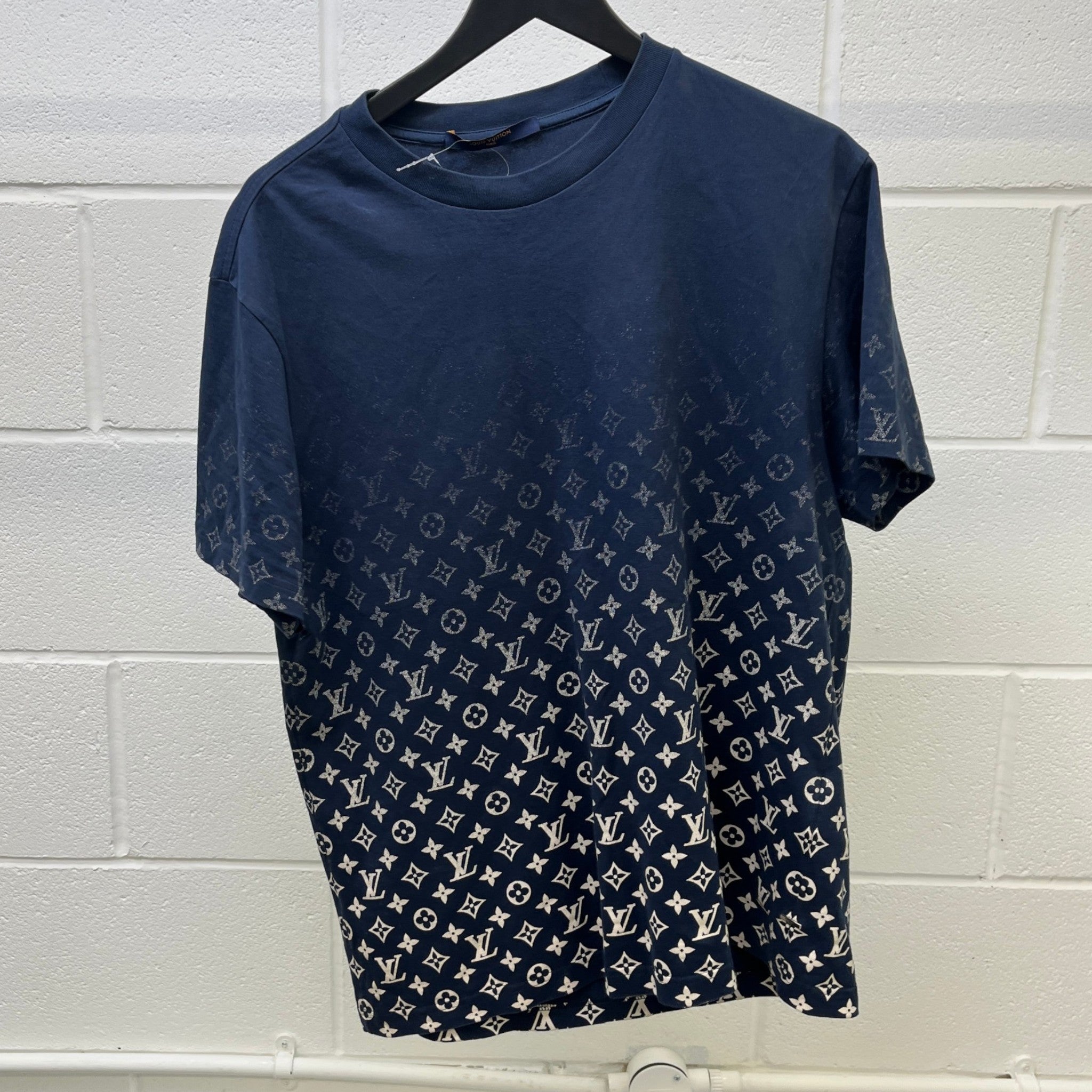 Men's Monogram Gradient T-Shirt Navy Size L