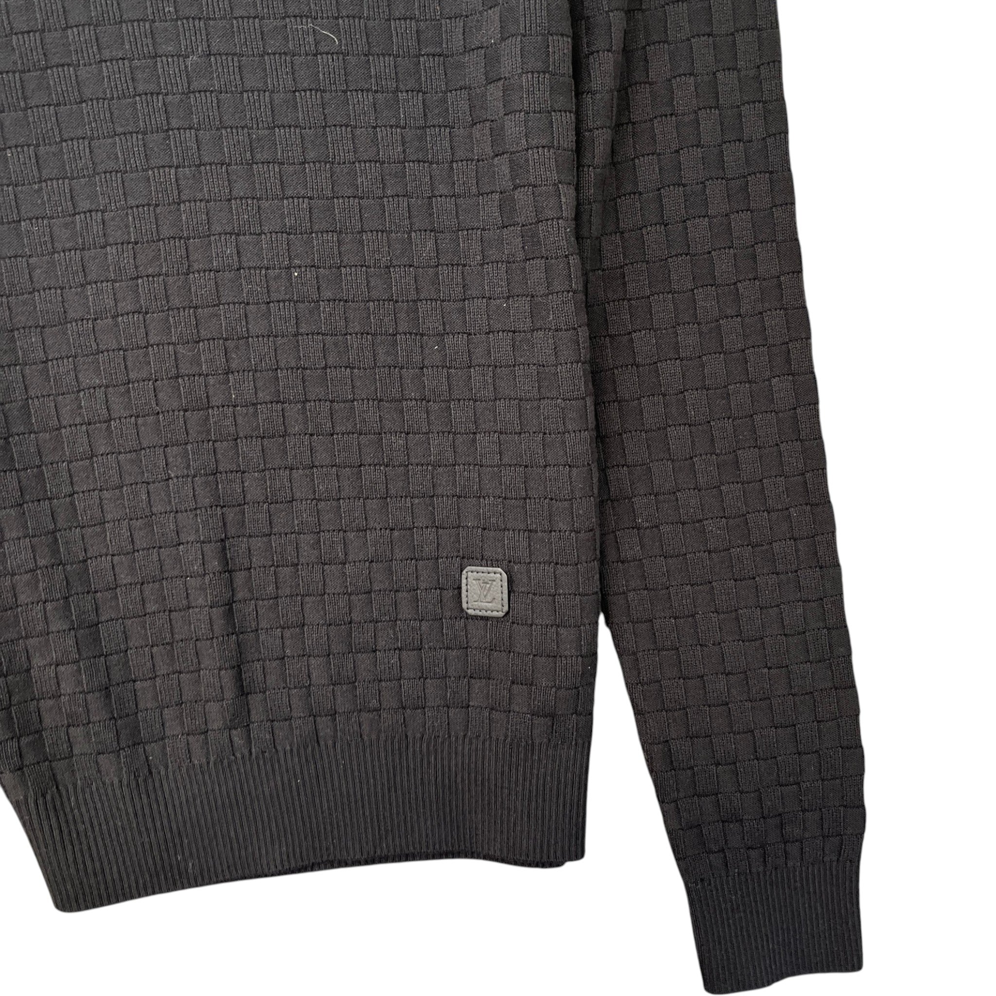 Men's Damier Signature Crewneck Jumper Black Size S