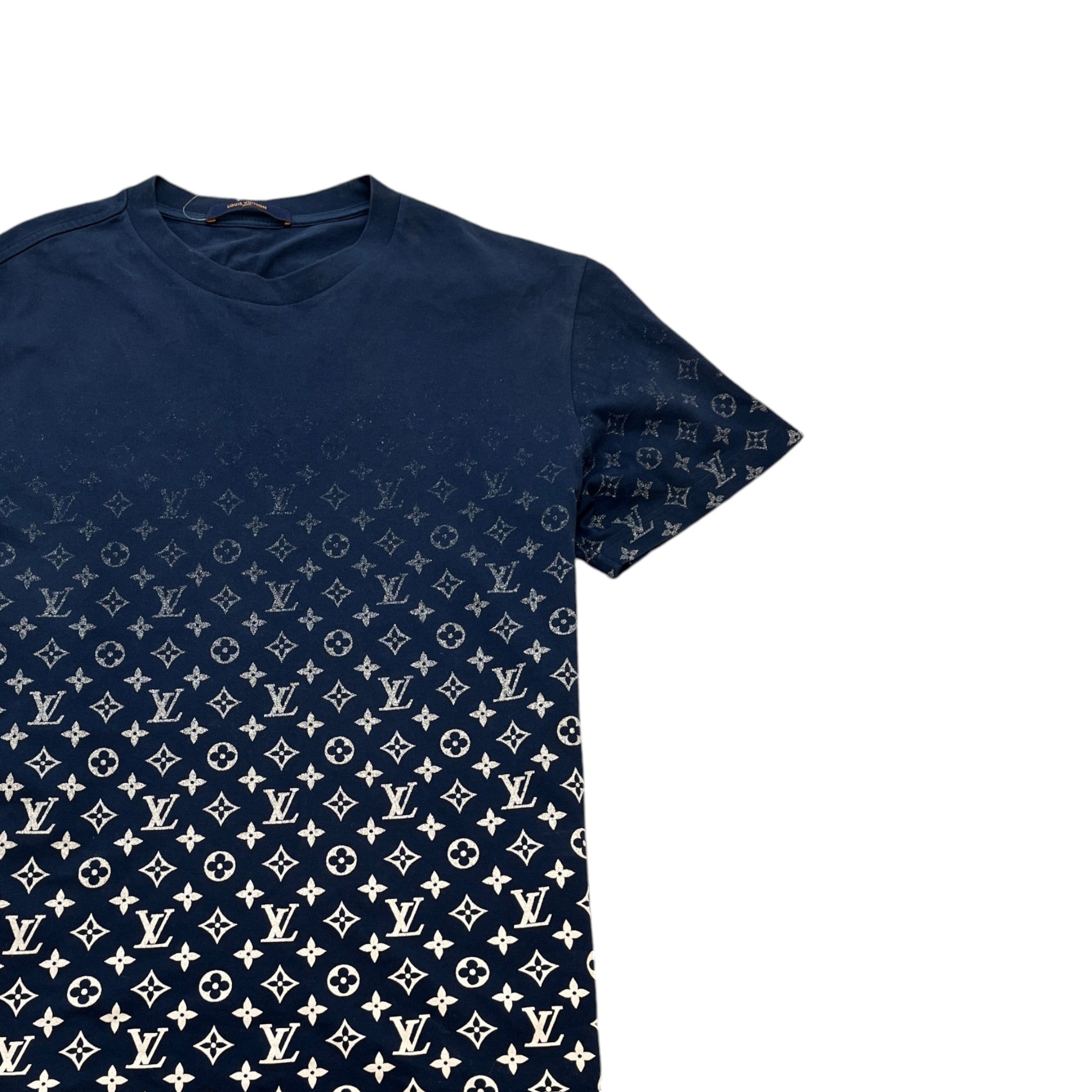 Men's Monogram Gradient T-Shirt Navy Size L
