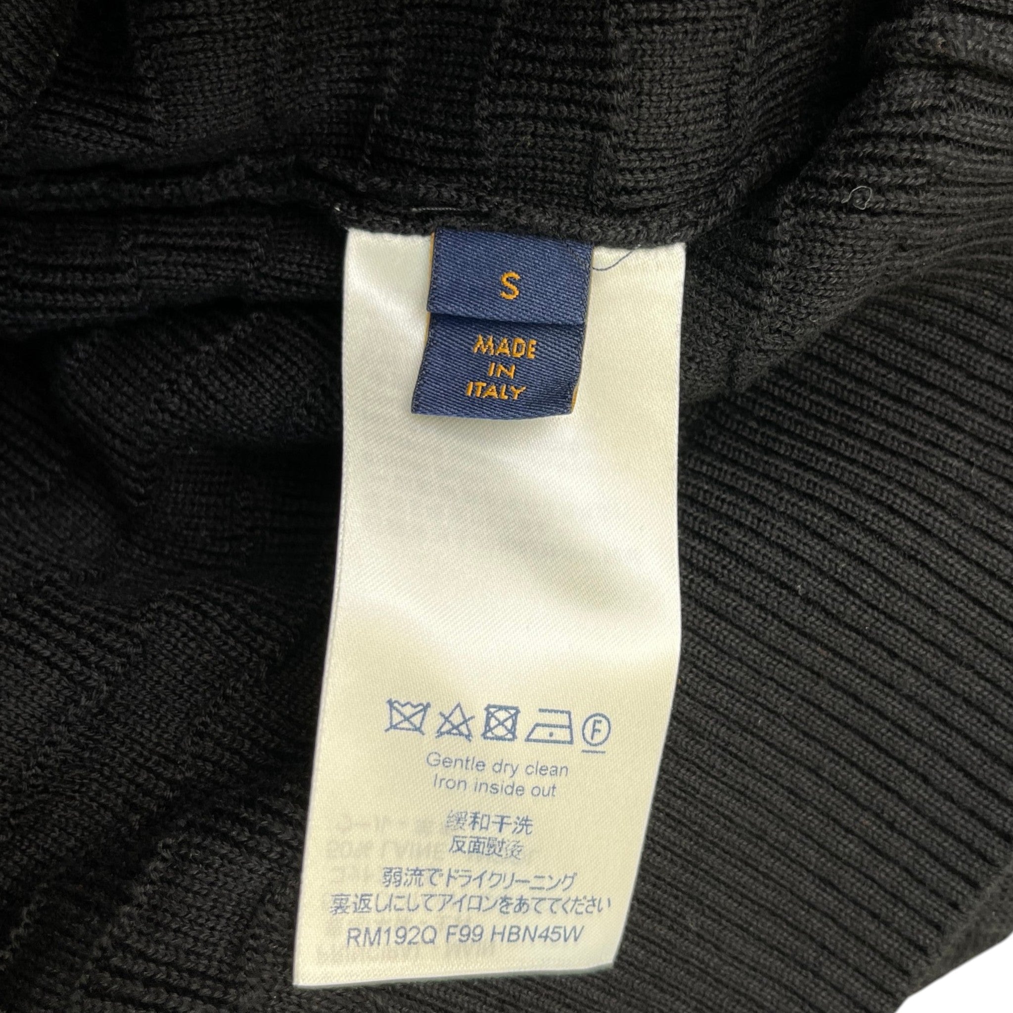 Men's Damier Signature Crewneck Jumper Black Size S