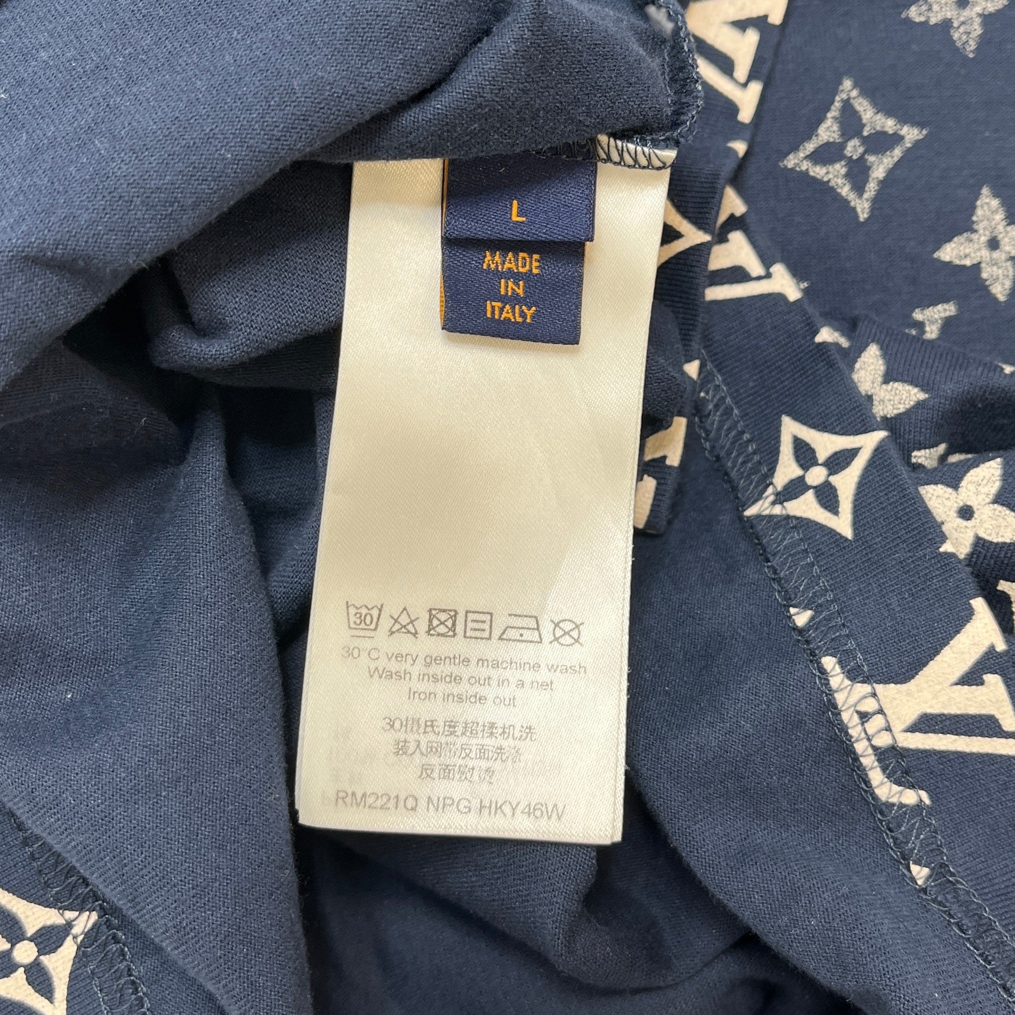 Men's Monogram Gradient T-Shirt Navy Size L