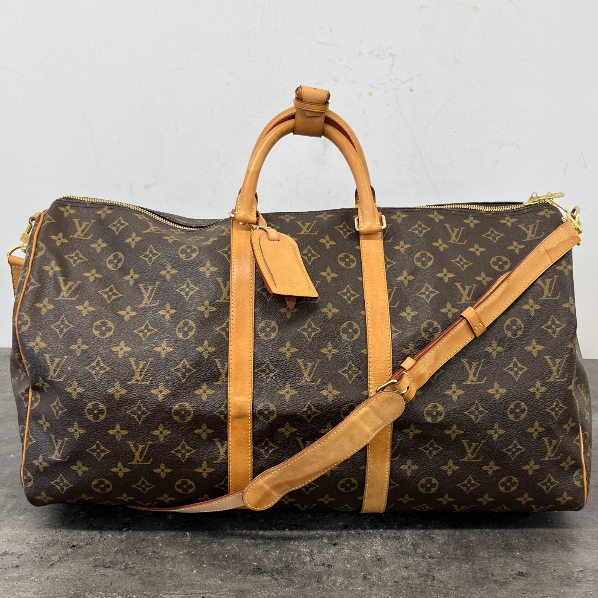 Monogram Keepall Bandoulière 55 Bag Brown