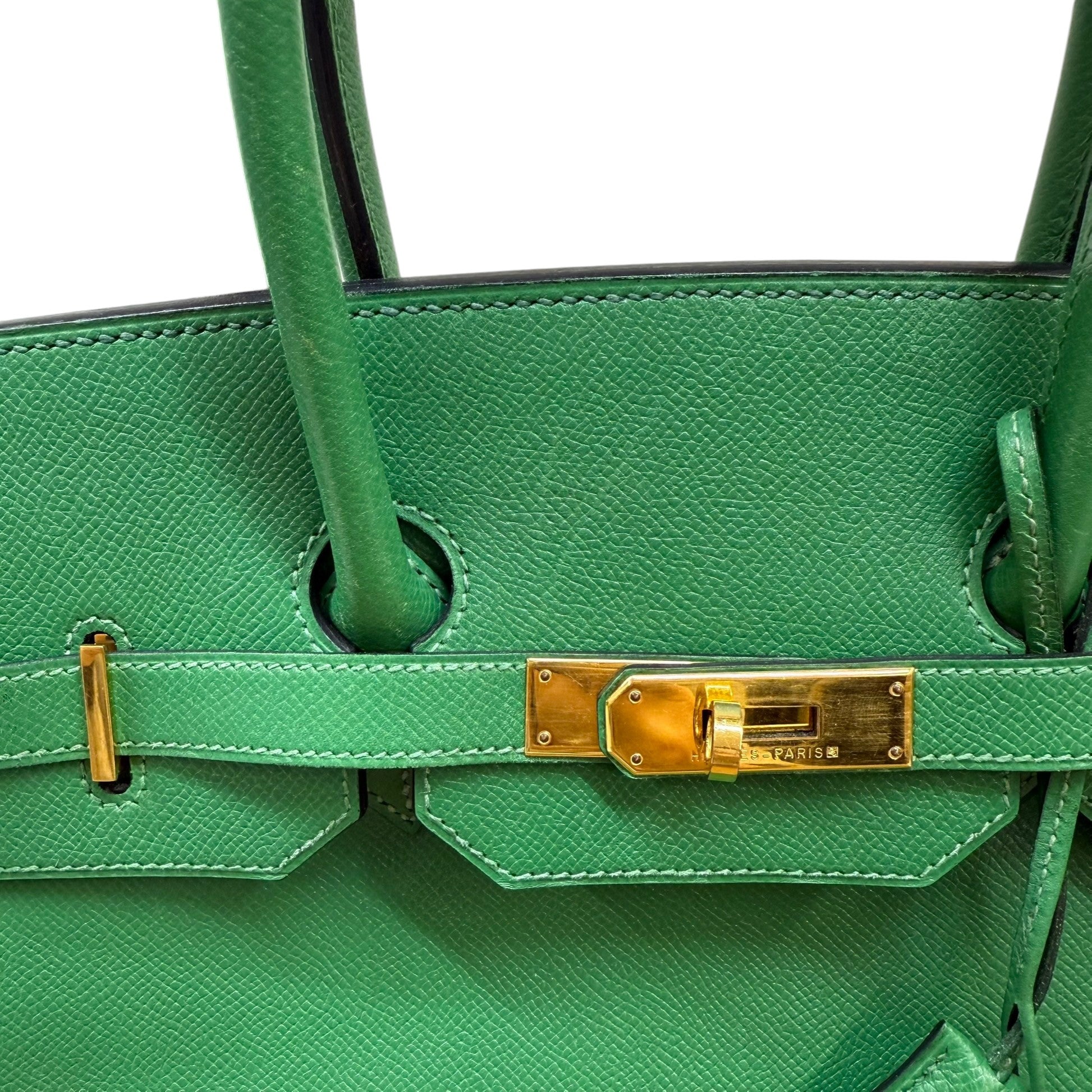 Women's Birkin 35 Epsom Leather Handbag Green
