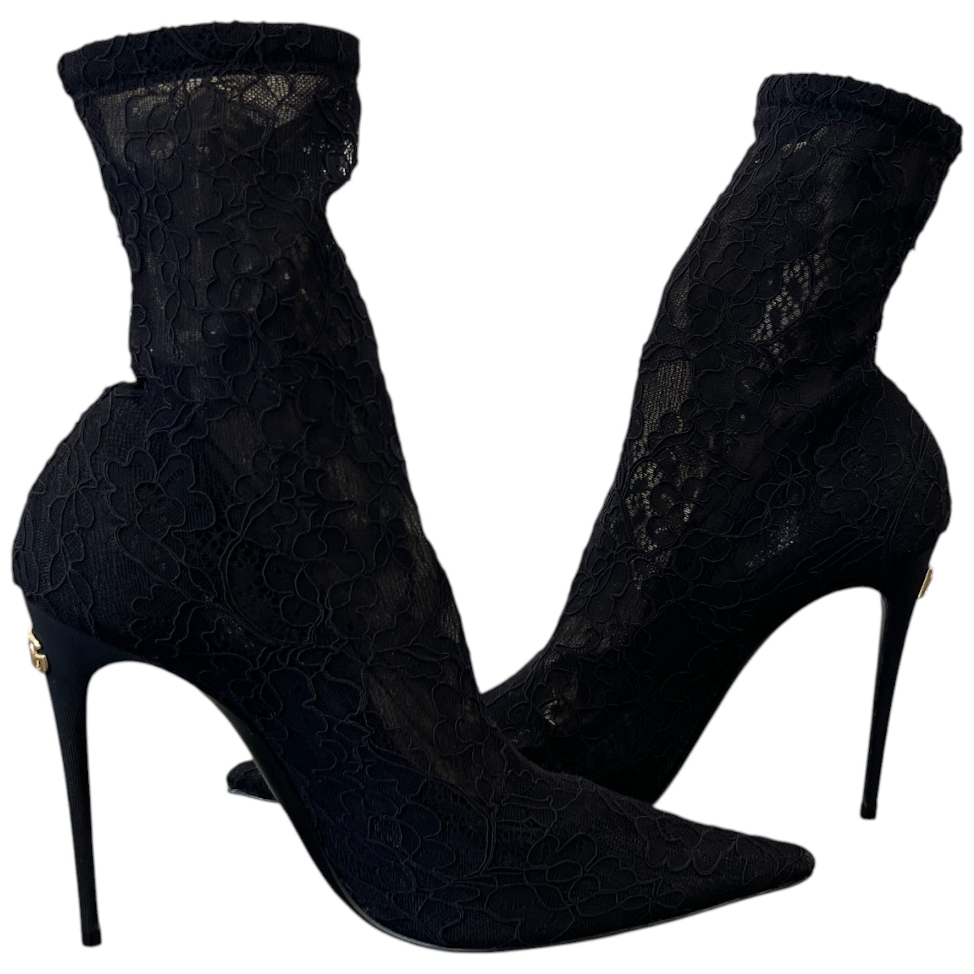 Women's Lollo 105 Lace Ankle Heels Black Size EU 40 / UK 7