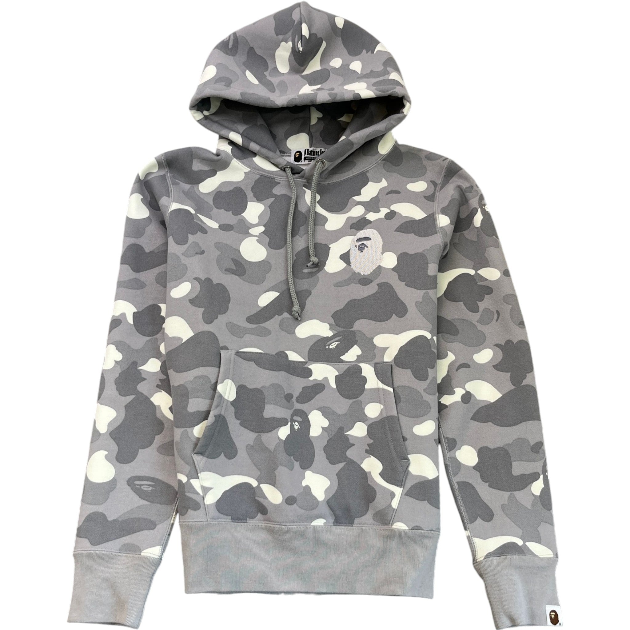 Men's Camo Ape Hoodie Grey Size S