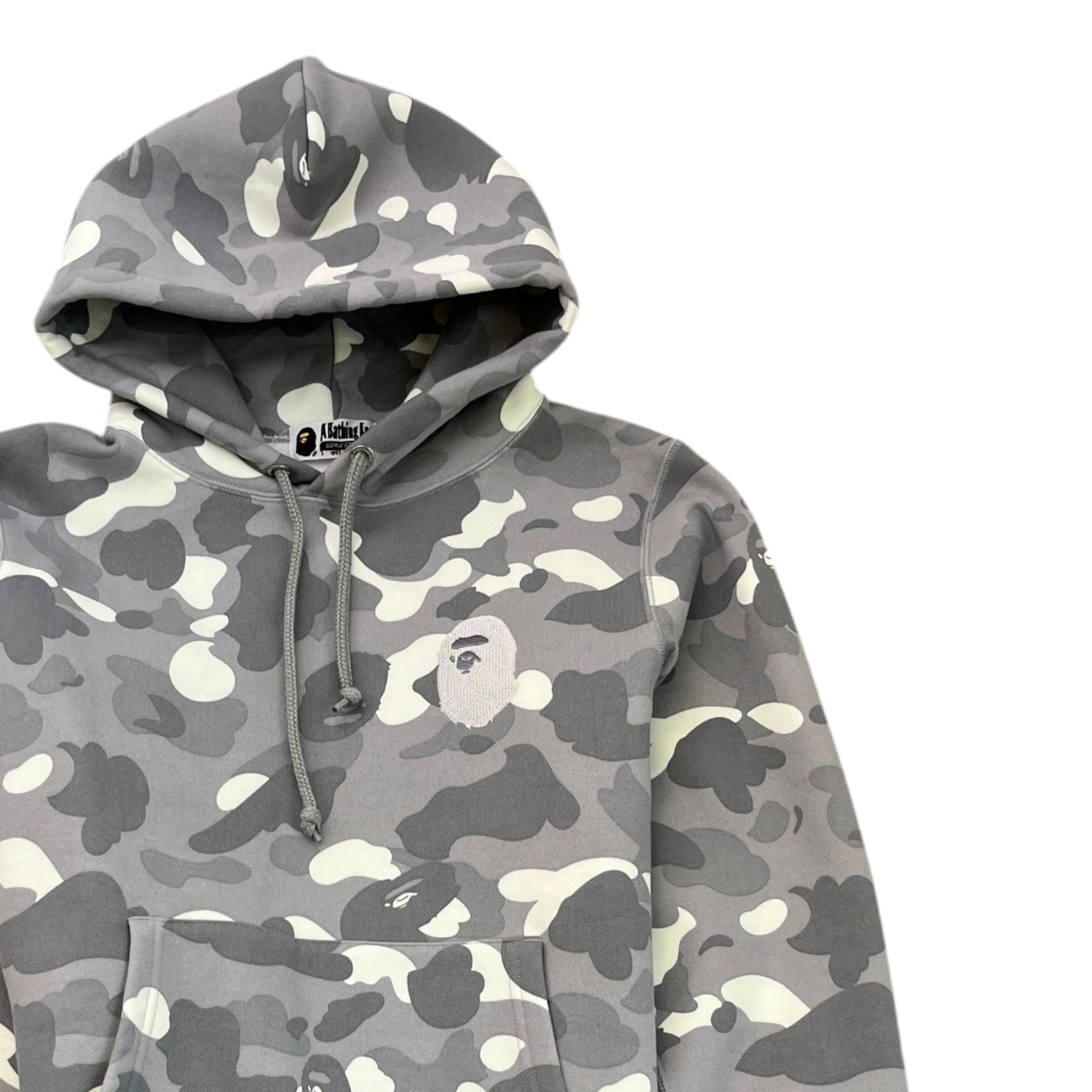 Men's Camo Ape Hoodie Grey Size S