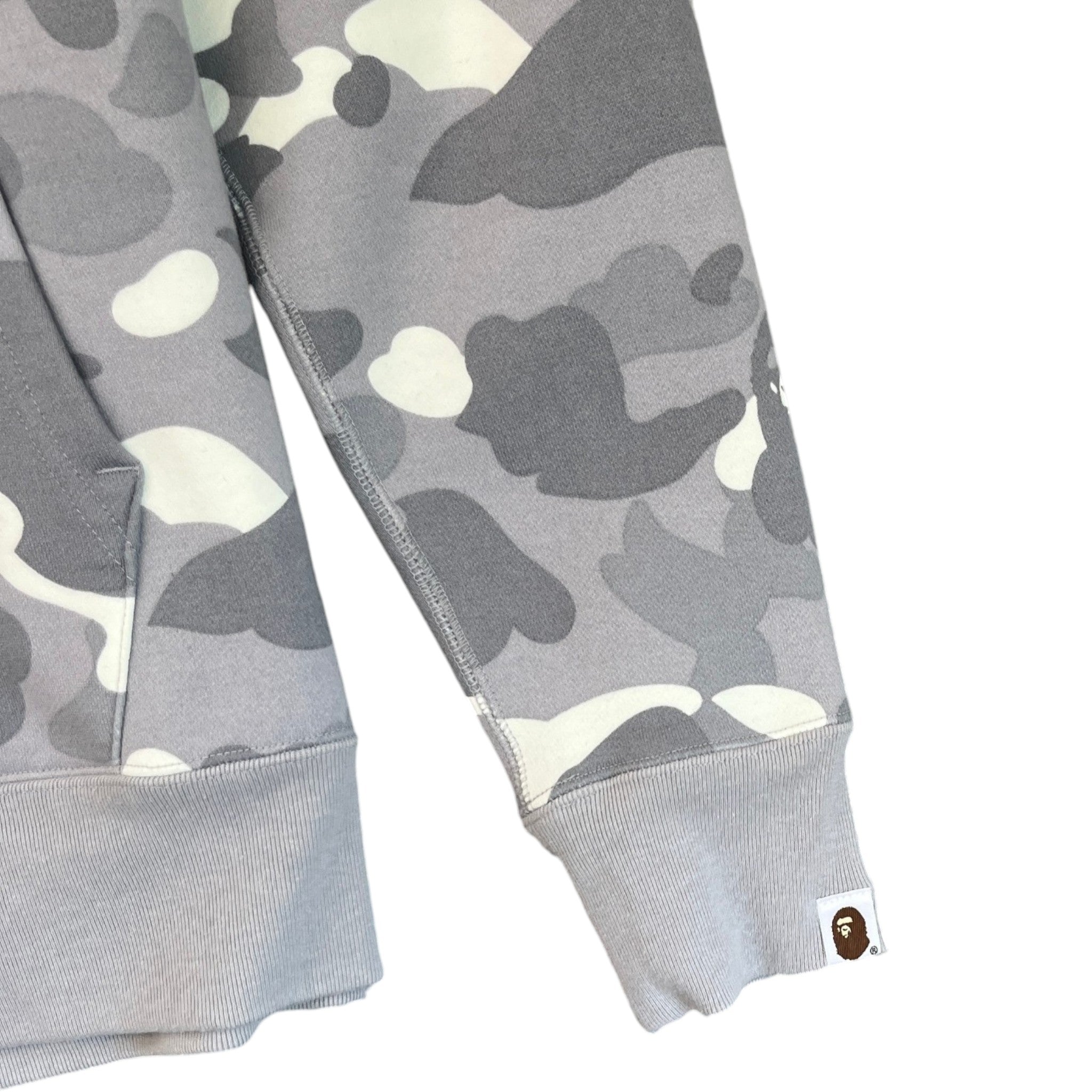 Men's Camo Ape Hoodie Grey Size S