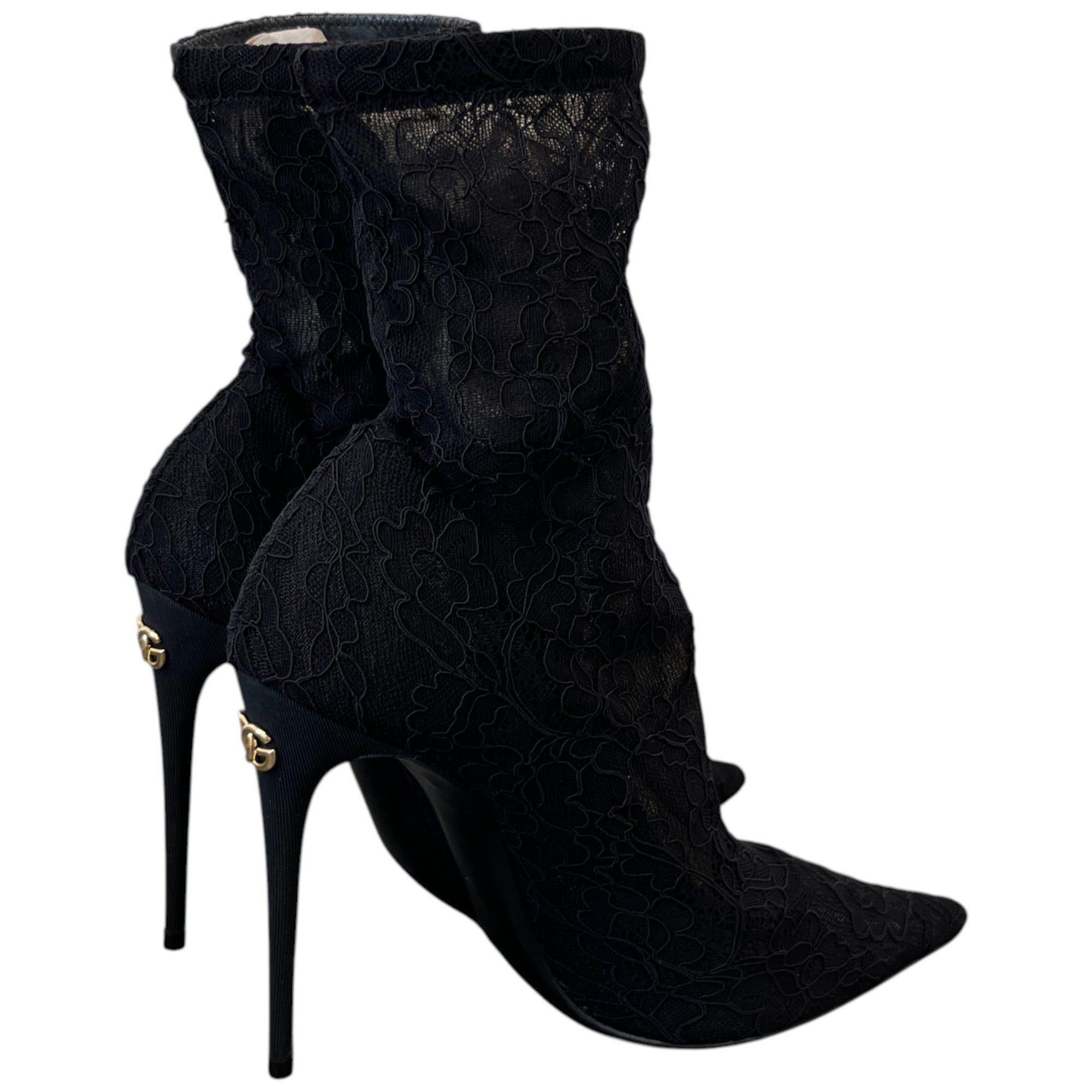 Women's Lollo 105 Lace Ankle Heels Black Size EU 40 / UK 7