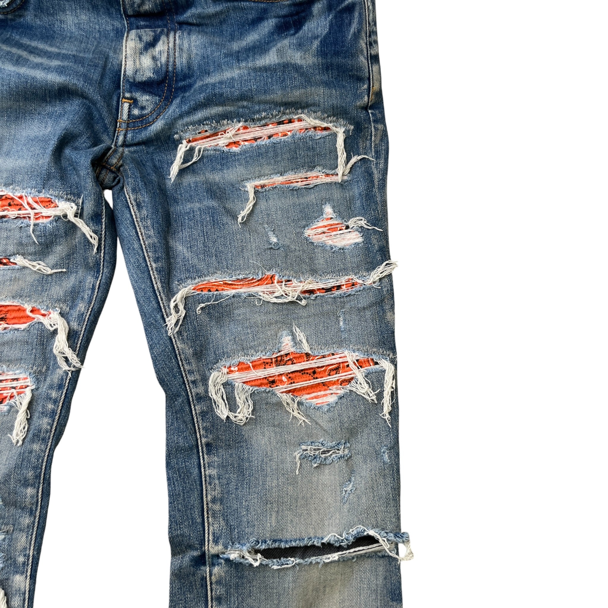 Men's Mx1 Distressed Jeans Blue Size Waist 29"