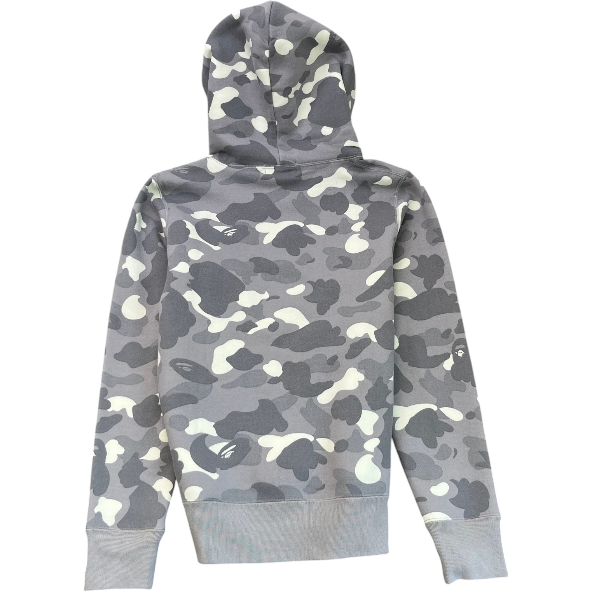 Men's Camo Ape Hoodie Grey Size S