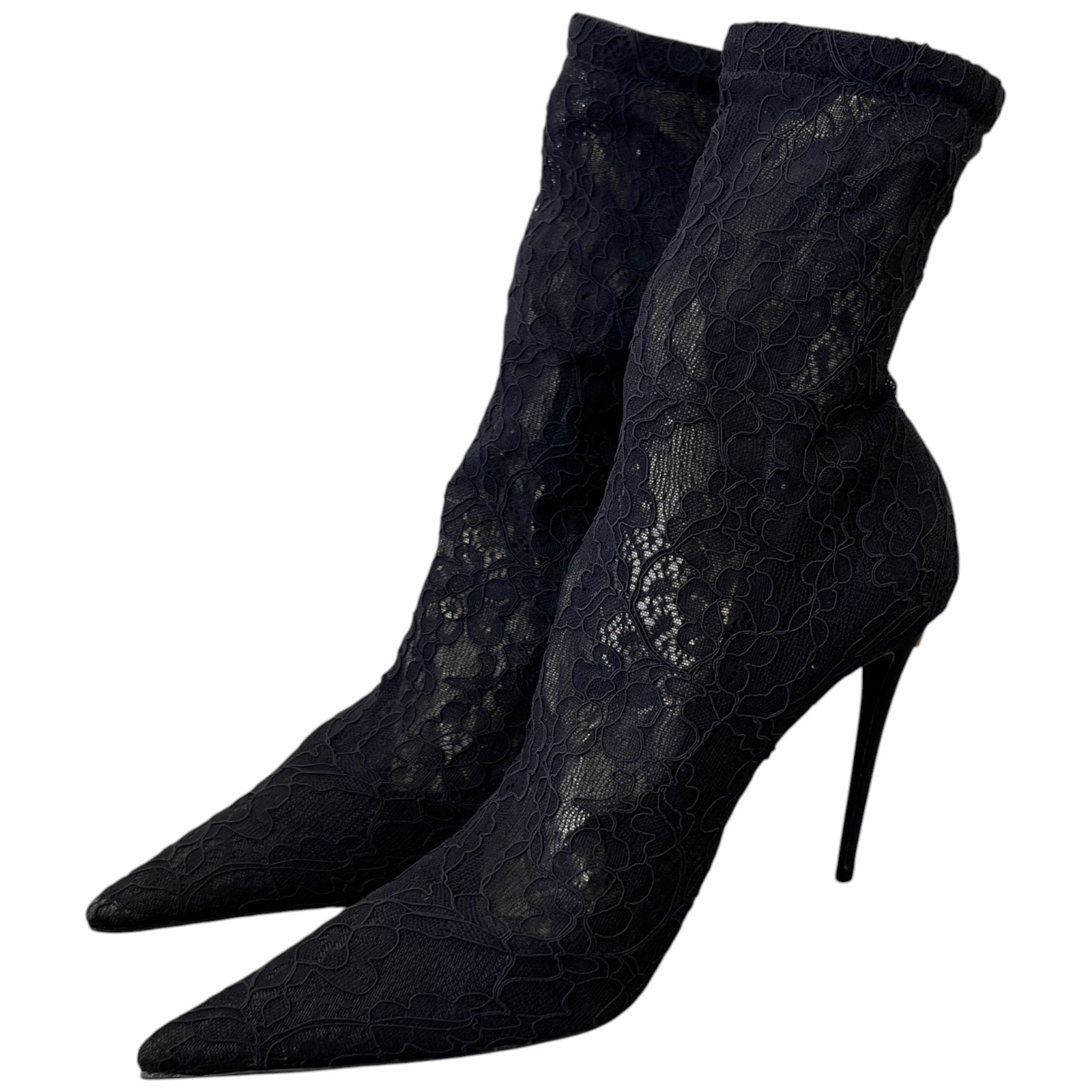 Women's Lollo 105 Lace Ankle Heels Black Size EU 40 / UK 7