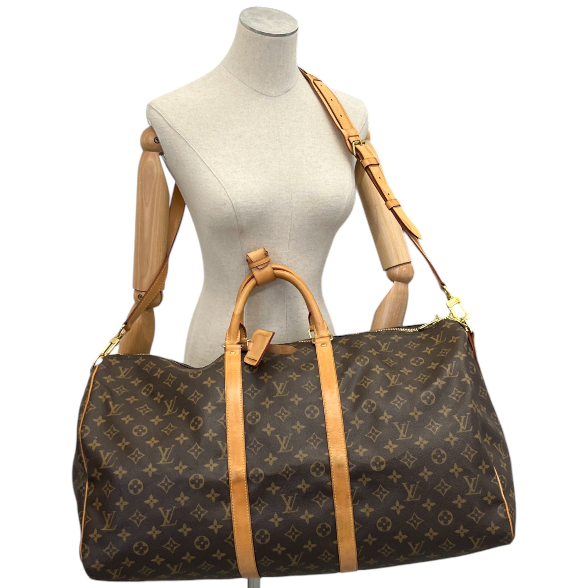 Monogram Keepall Bandoulière 55 Bag Brown