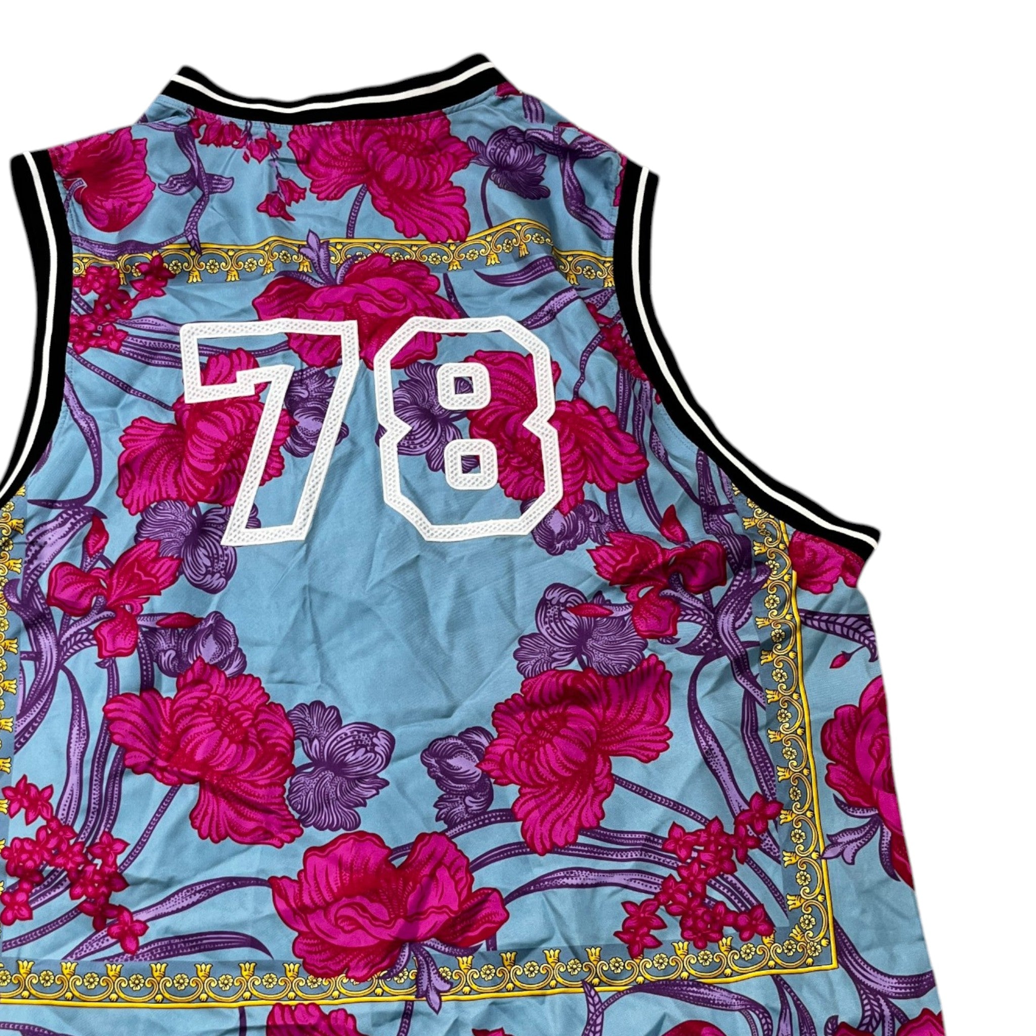 Men's 78 Jersey Acid Bouquet Vest Blue Size XL