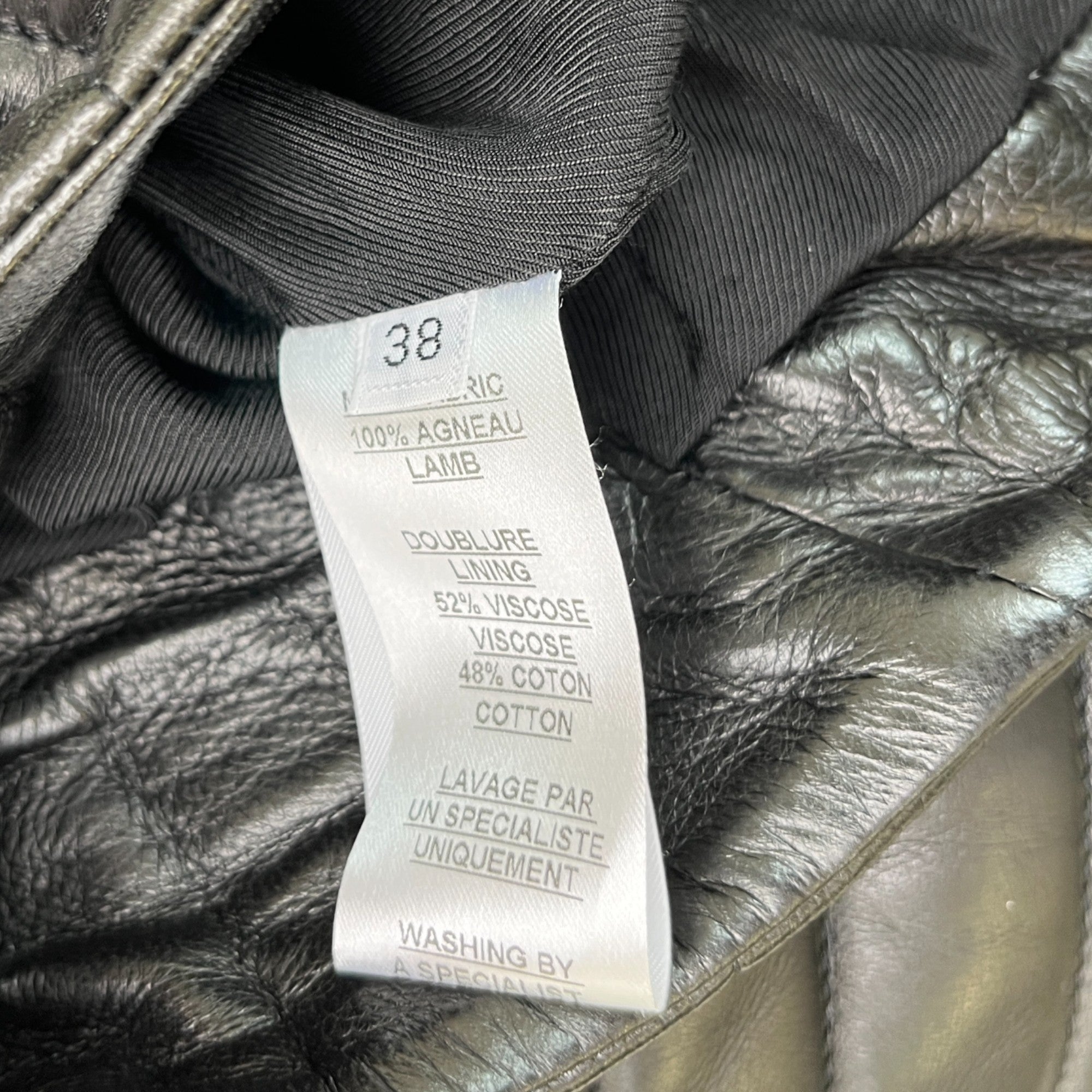 Women's Quilted Shoulder Pad Zip Up Jacket Black Size M