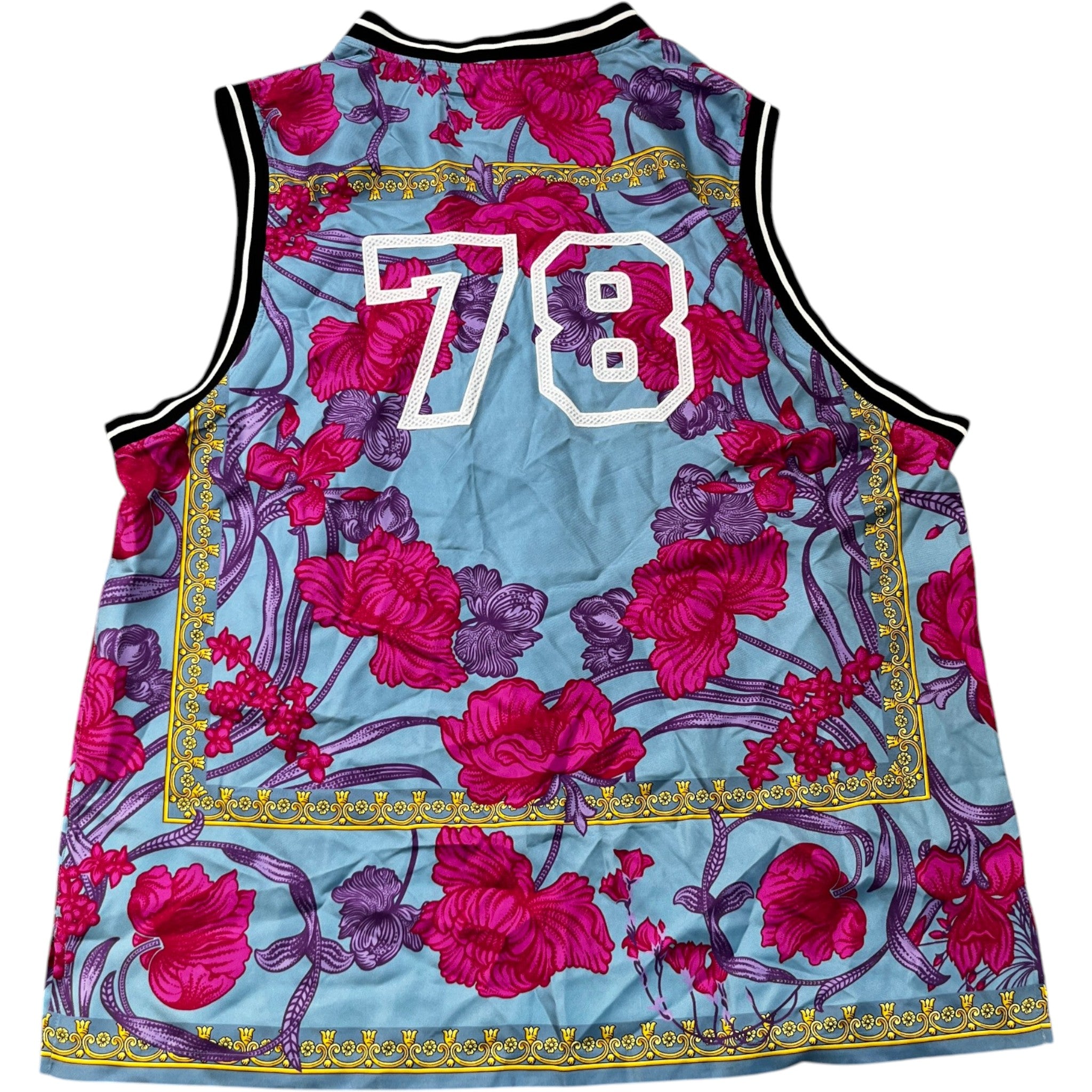 Men's 78 Jersey Acid Bouquet Vest Blue Size XL