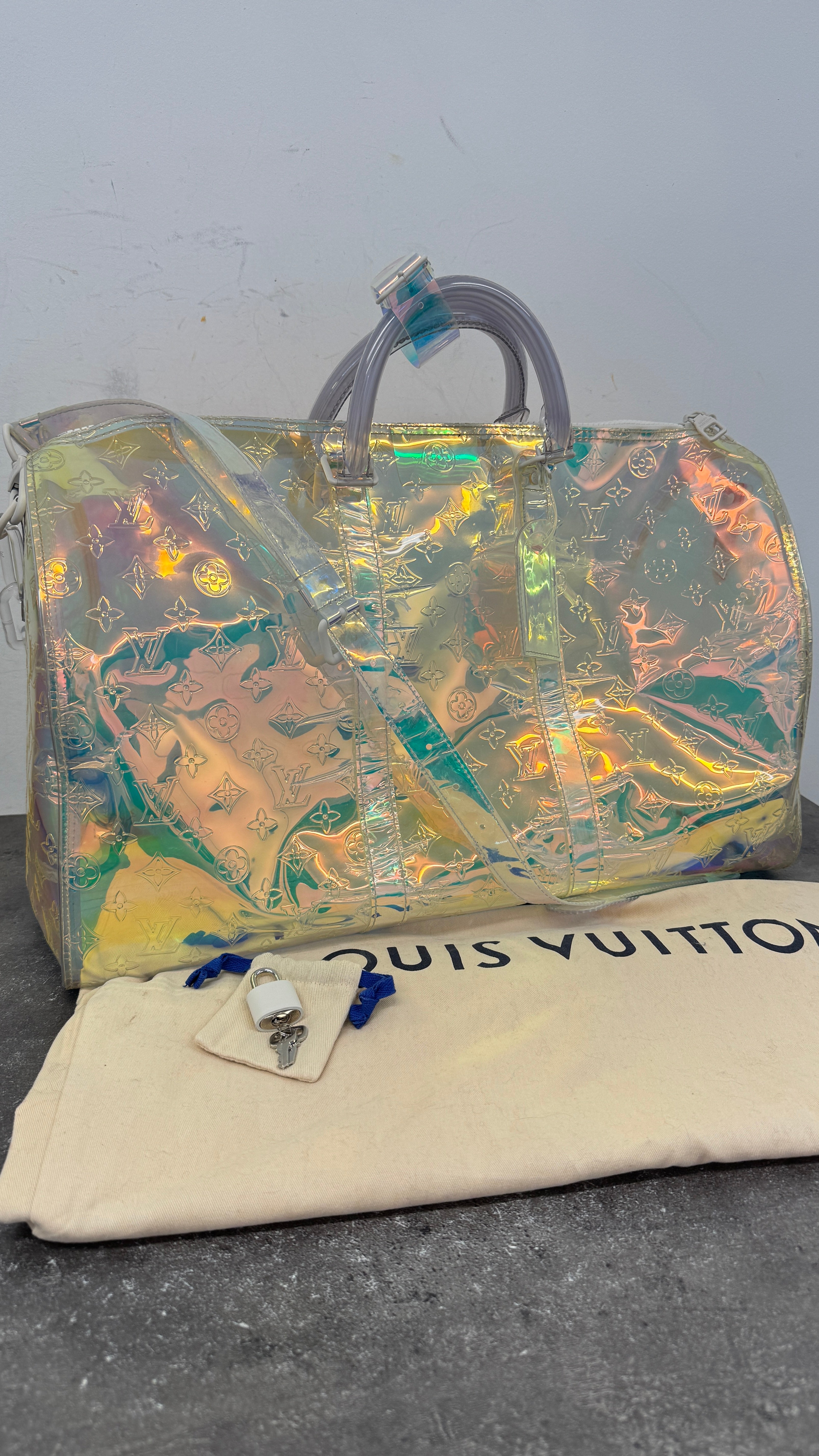 Women's Monogram Prism Keepall Bandoulière 50 Bag Multi-Coloured