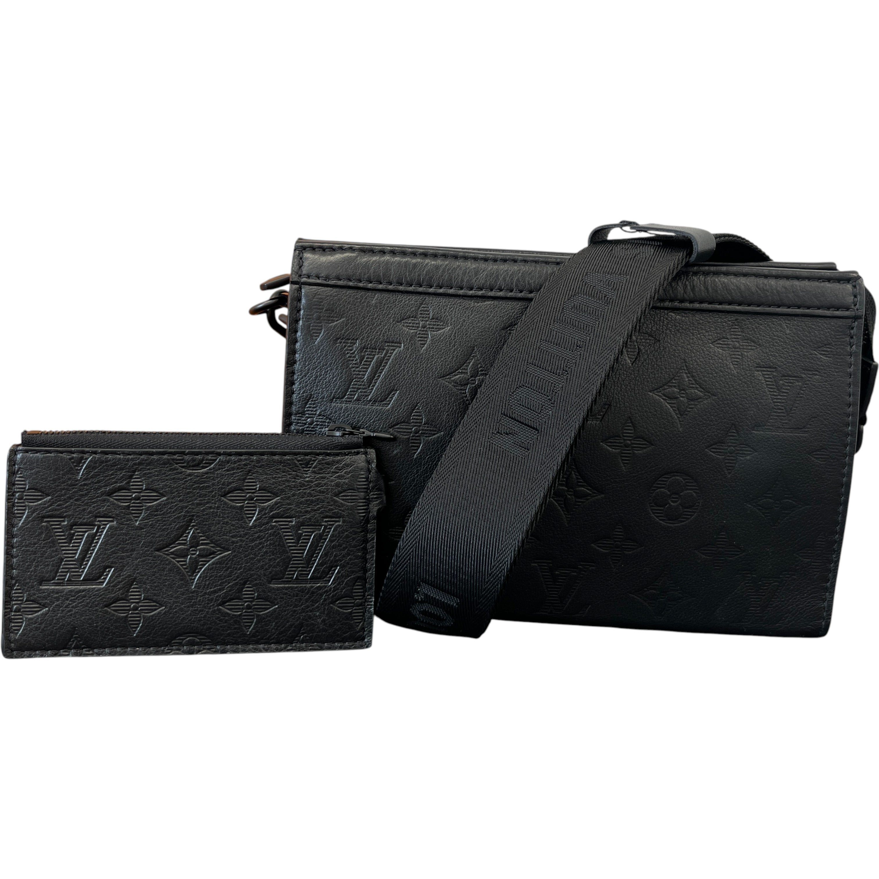 Men's Empreinte Leather Gaston Wearable Wallet Bag Black