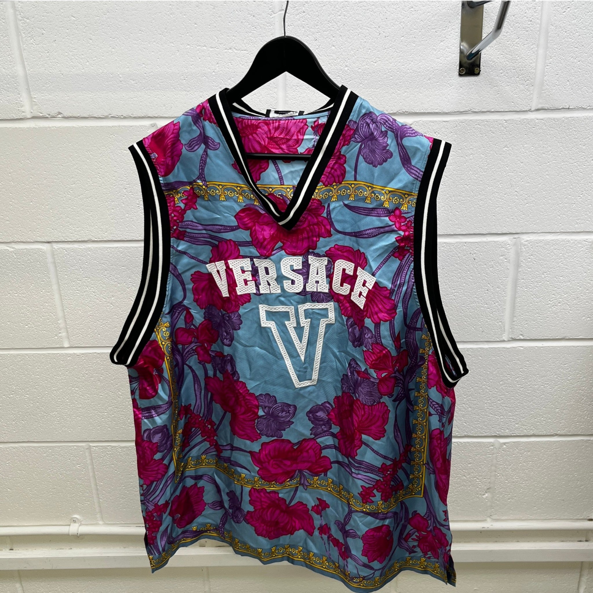 Men's 78 Jersey Acid Bouquet Vest Blue Size XL