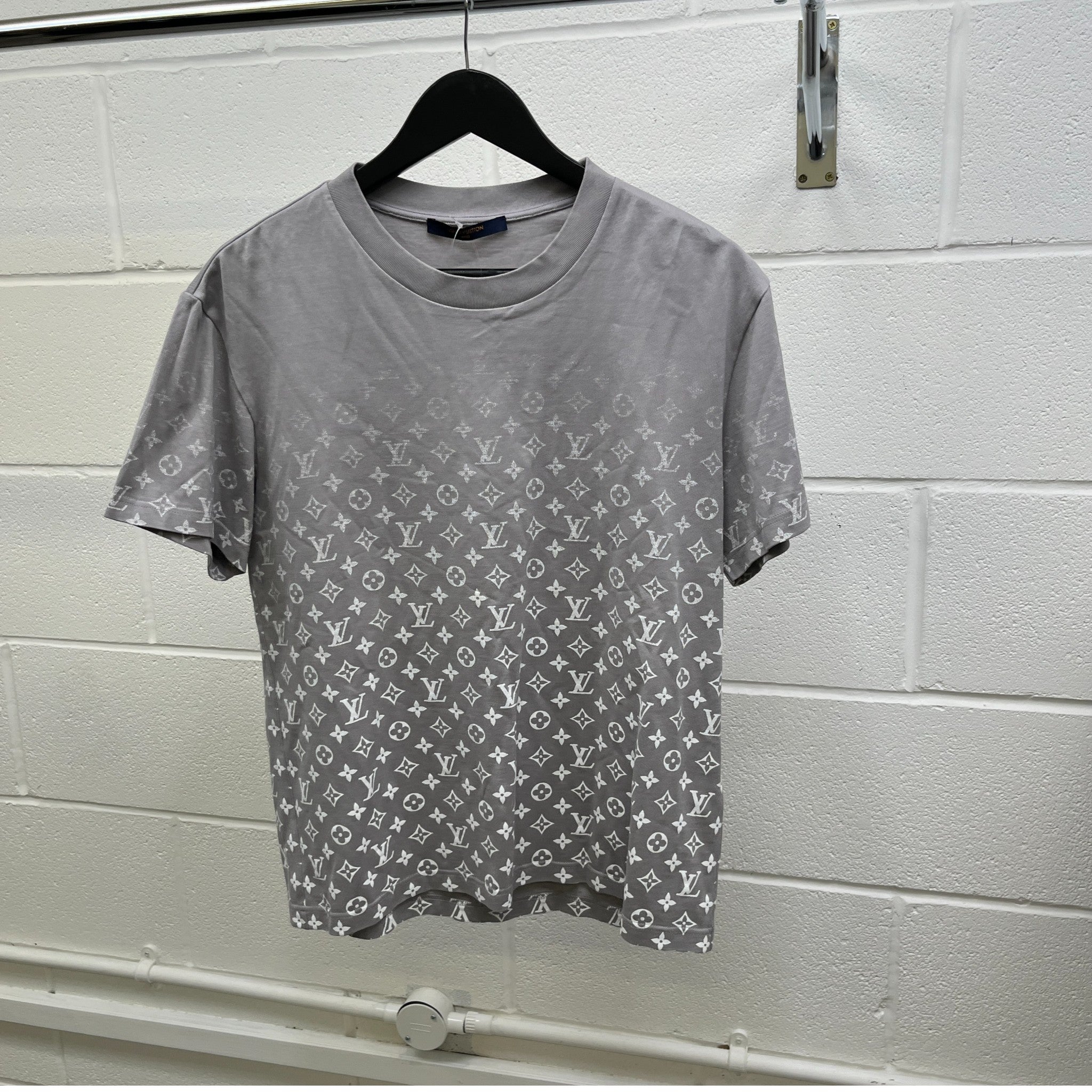 Men's Monogram Gradient T-Shirt Grey Size M