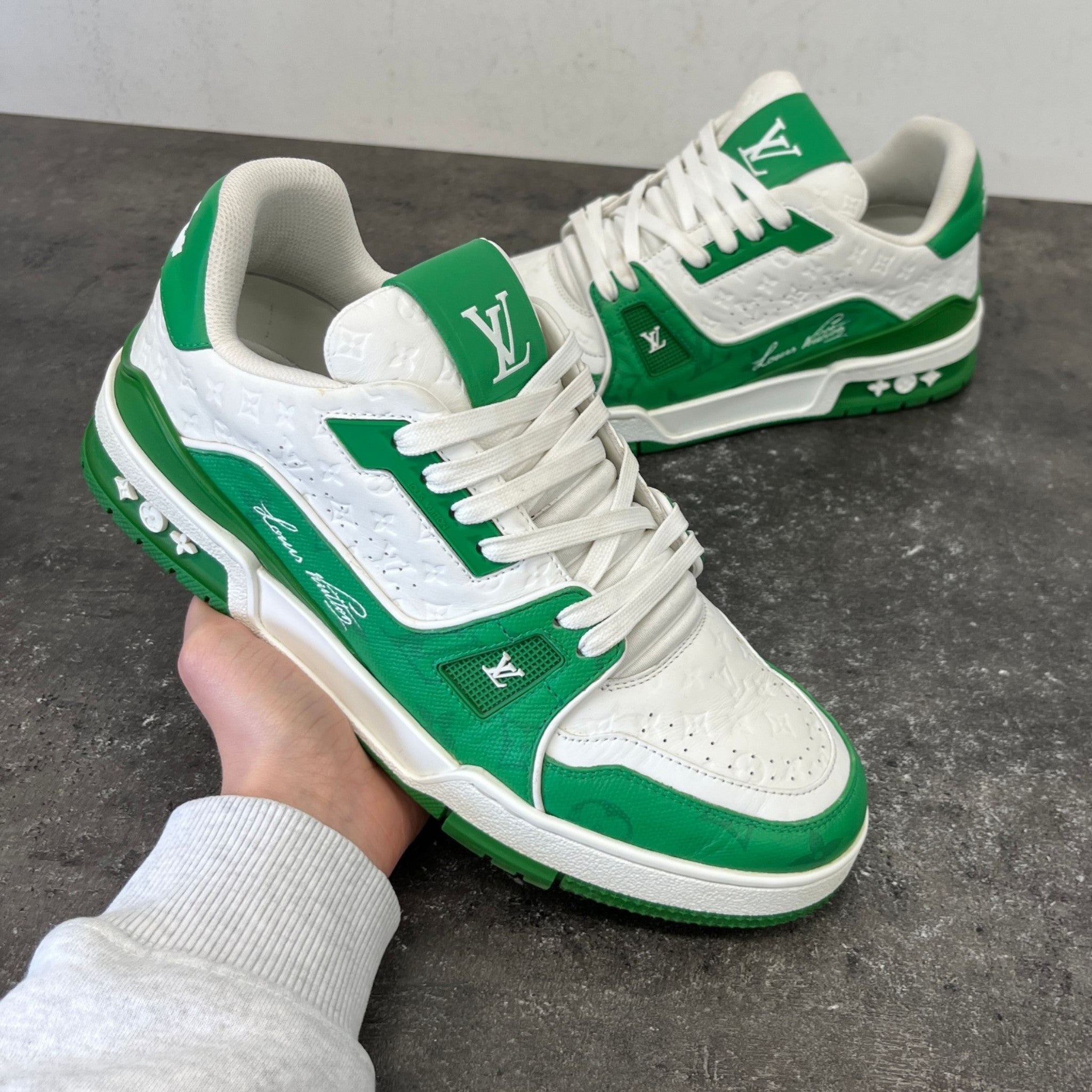 Men's Lv Low Trainers Green Size EU 41.5 / UK 7.5