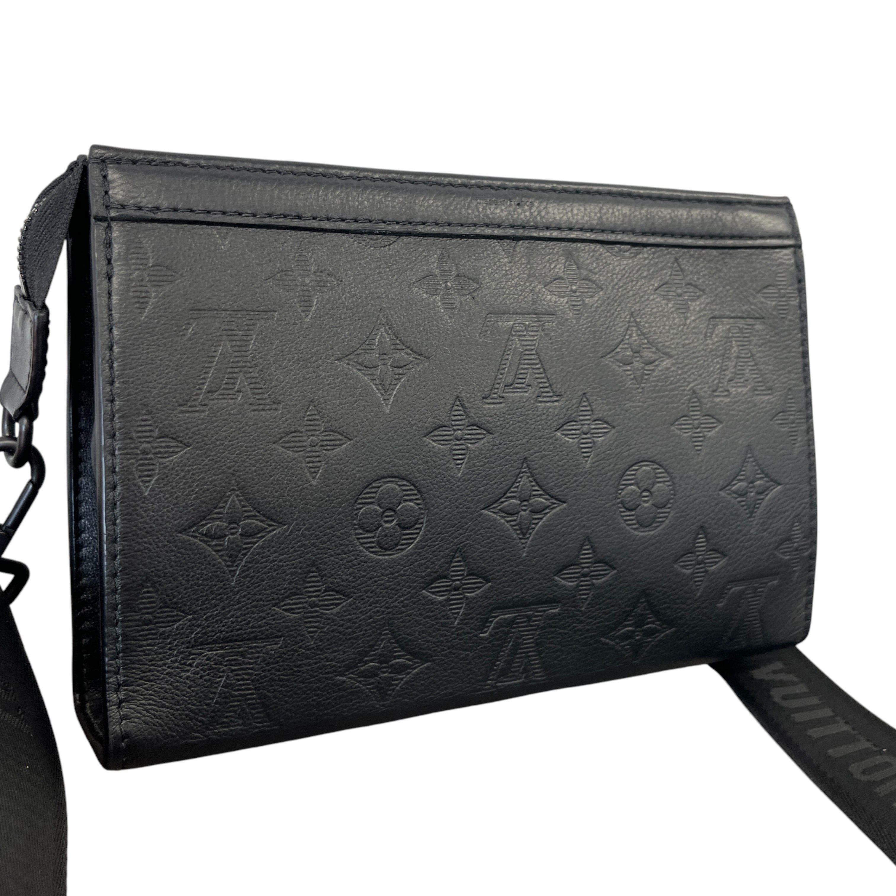 Men's Empreinte Leather Gaston Wearable Wallet Bag Black