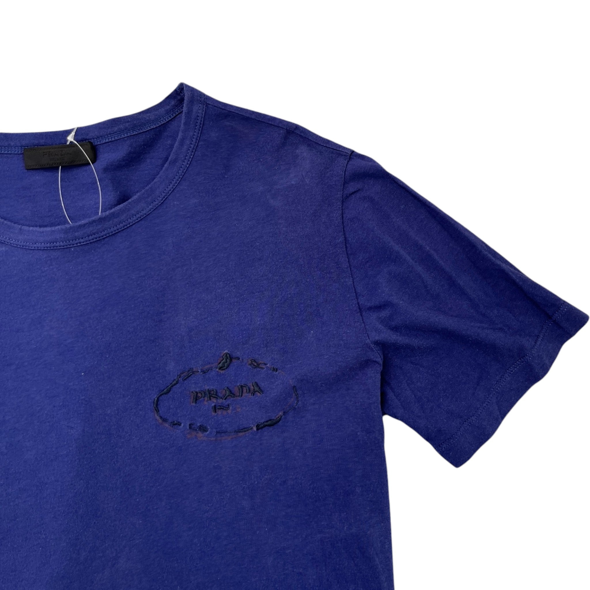 Men's Embroidered Logo T-Shirt Navy Size L